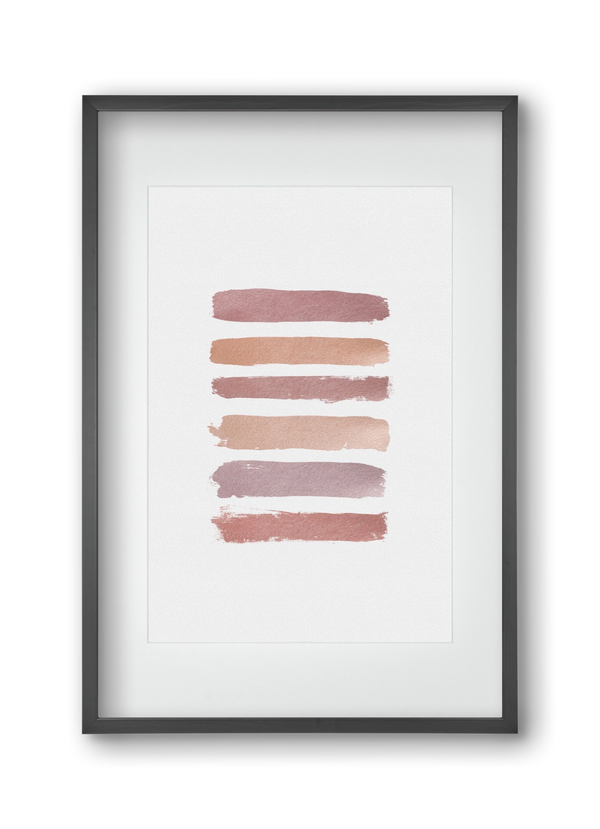 Dusty Rose Stripes, 30x45 cm (20x30 cm), Fekete keret, paszpartuval