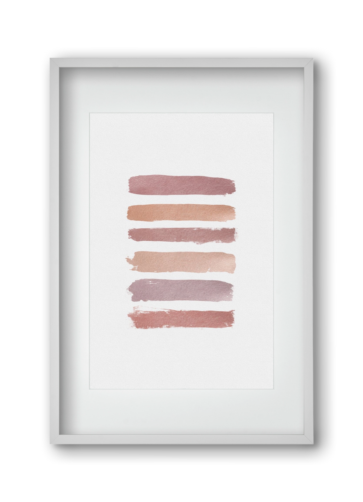 Dusty Rose Stripes, 30x45 cm (20x30 cm), Fehér keret, paszpartuval