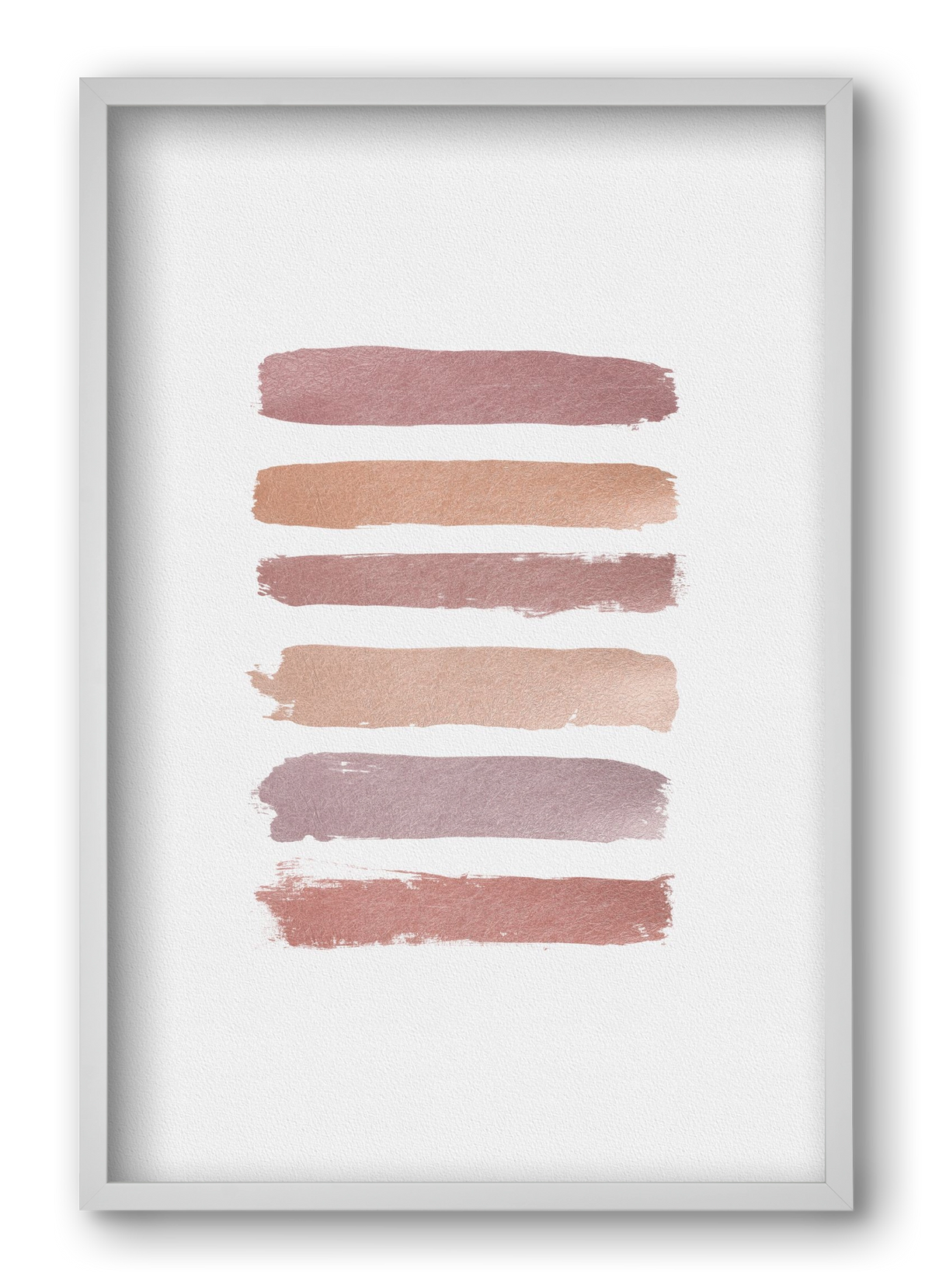 Dusty Rose Stripes, 40x60 cm (40x60 cm), Fehér keret