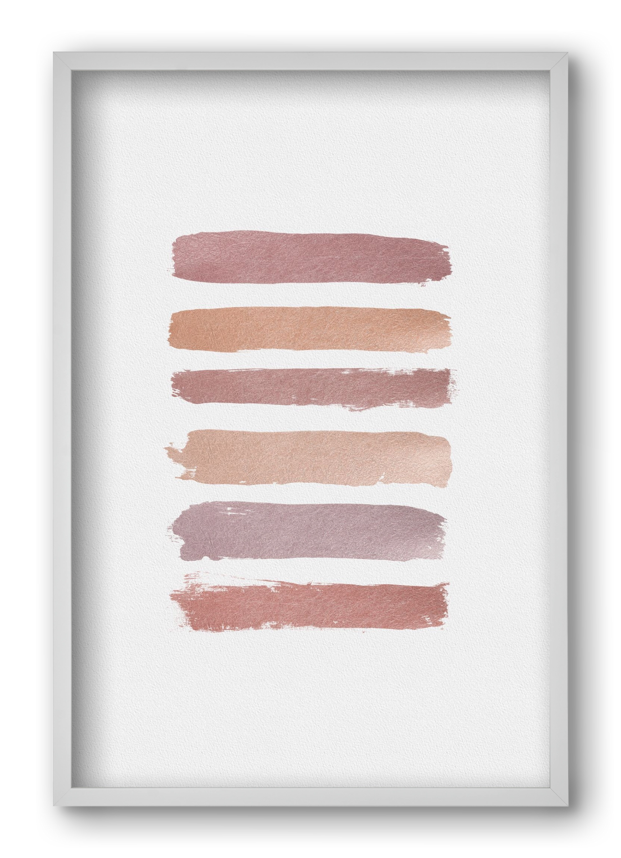 Dusty Rose Stripes, 40x60 cm (40x60 cm), Fehér keret