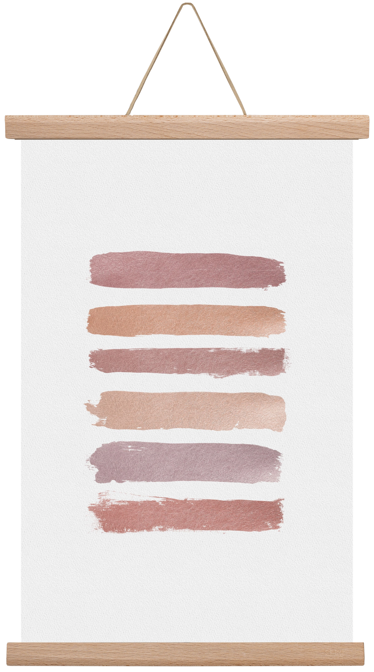 Dusty Rose Stripes, 30x45 cm (30x45 cm), Tölgy akasztó