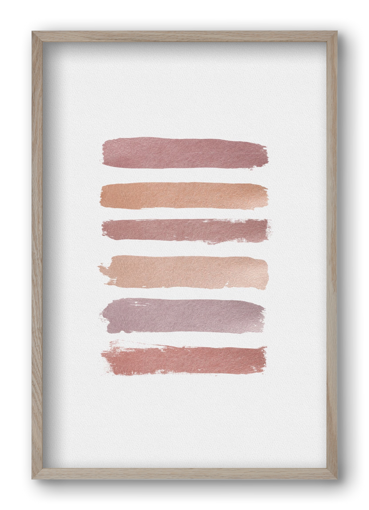 Dusty Rose Stripes, 40x60 cm (40x60 cm), Tölgy keret