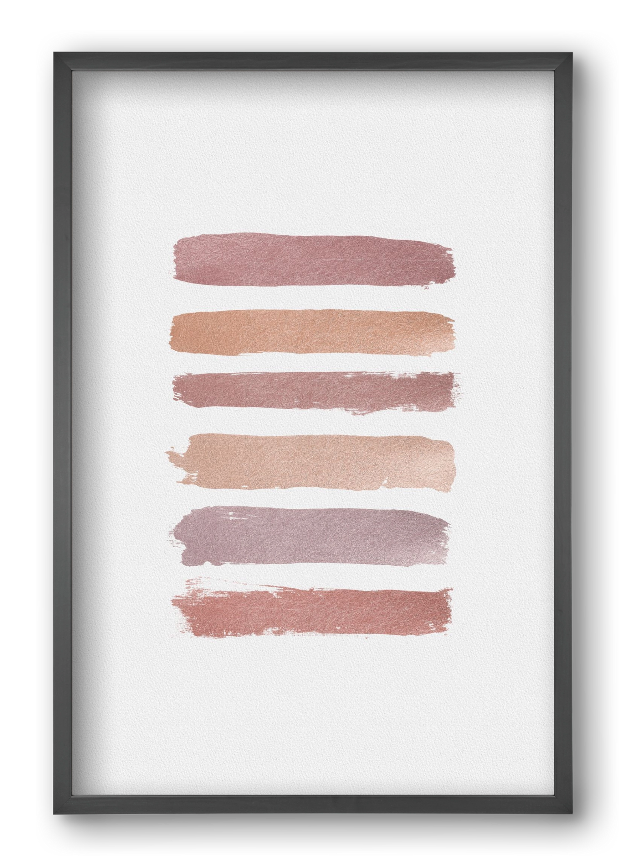 Dusty Rose Stripes, 40x60 cm (40x60 cm), Fekete keret