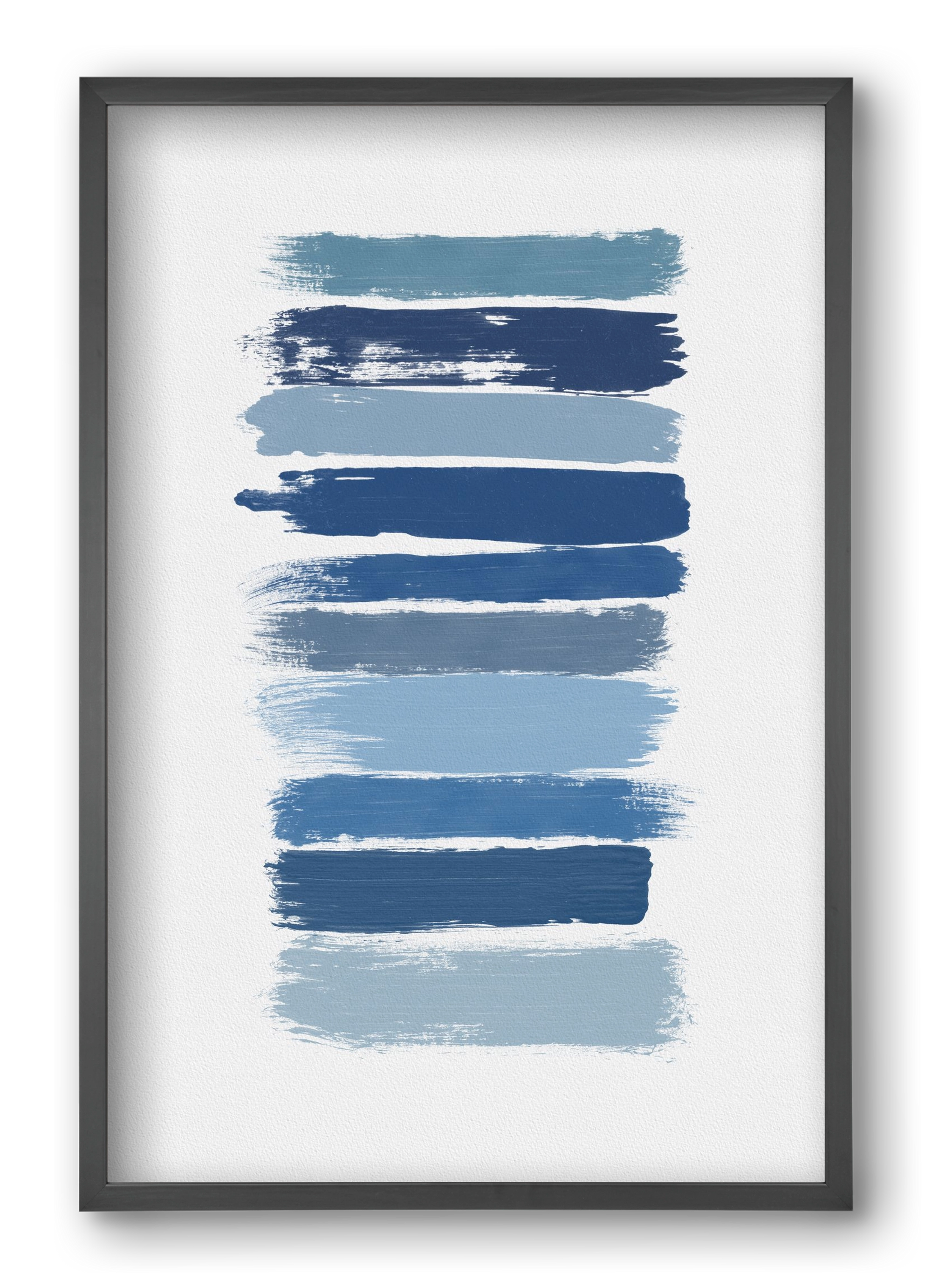 Ombre Blue, 40x60 cm (40x60 cm), Fekete keret