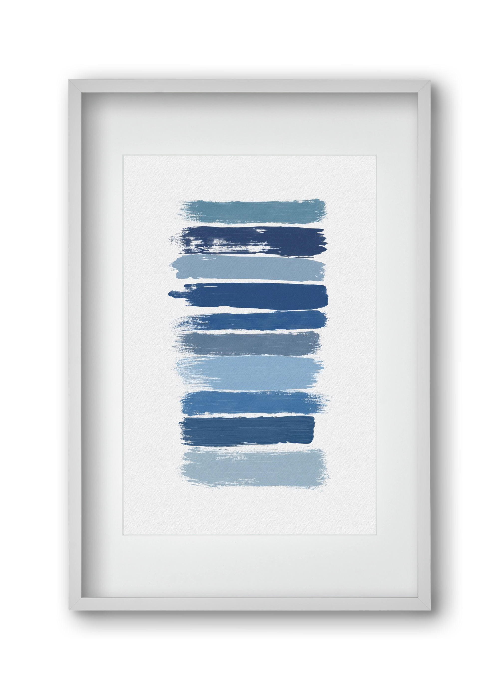 Ombre Blue, 30x45 cm (20x30 cm), Fehér keret, paszpartuval