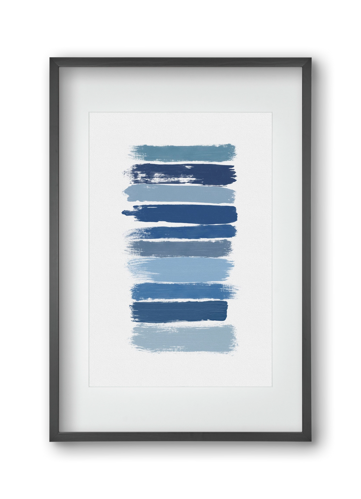 Ombre Blue, 30x45 cm (20x30 cm), Fekete keret, paszpartuval