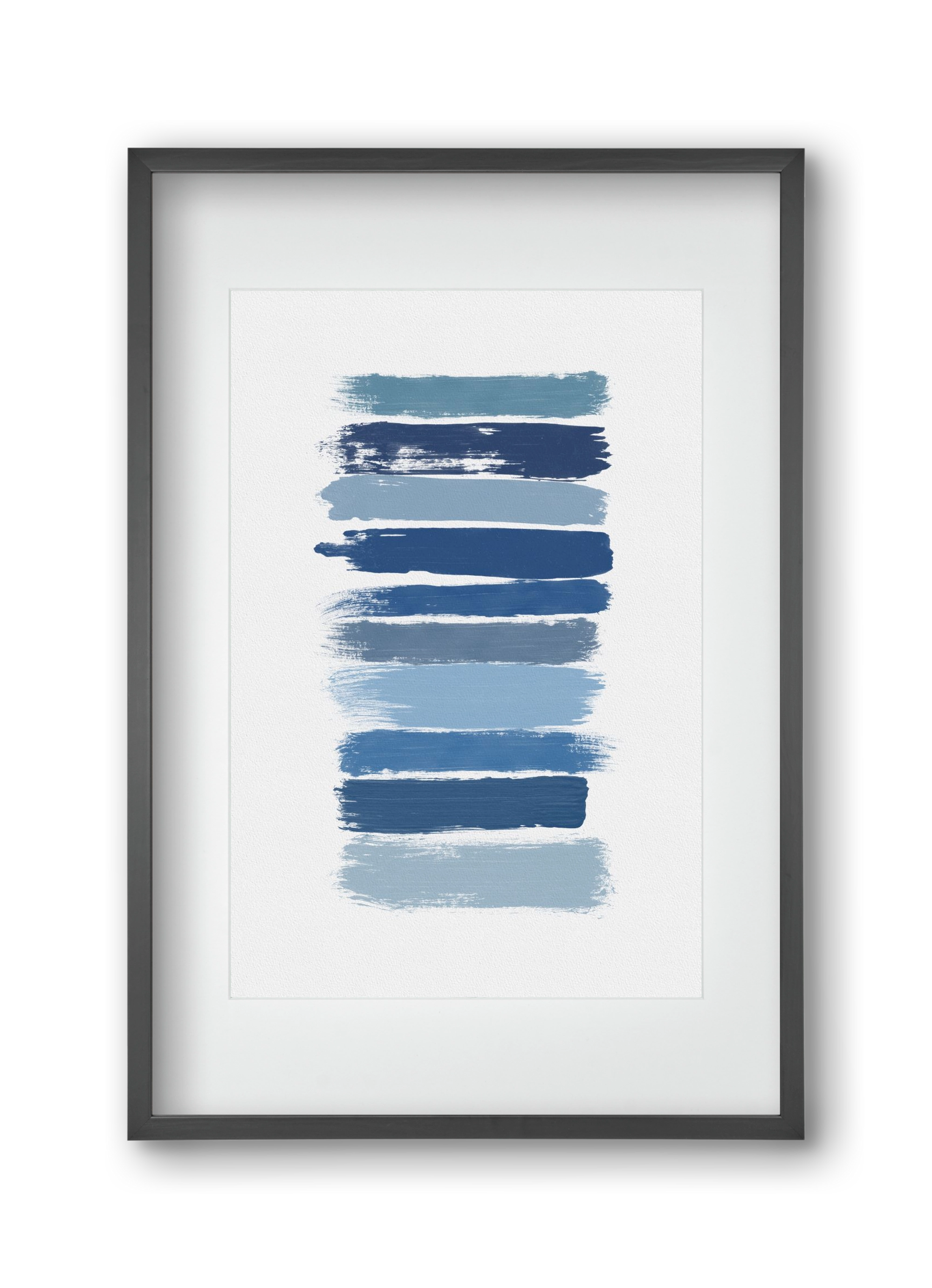 Ombre Blue, 30x45 cm (20x30 cm), Fekete keret, paszpartuval