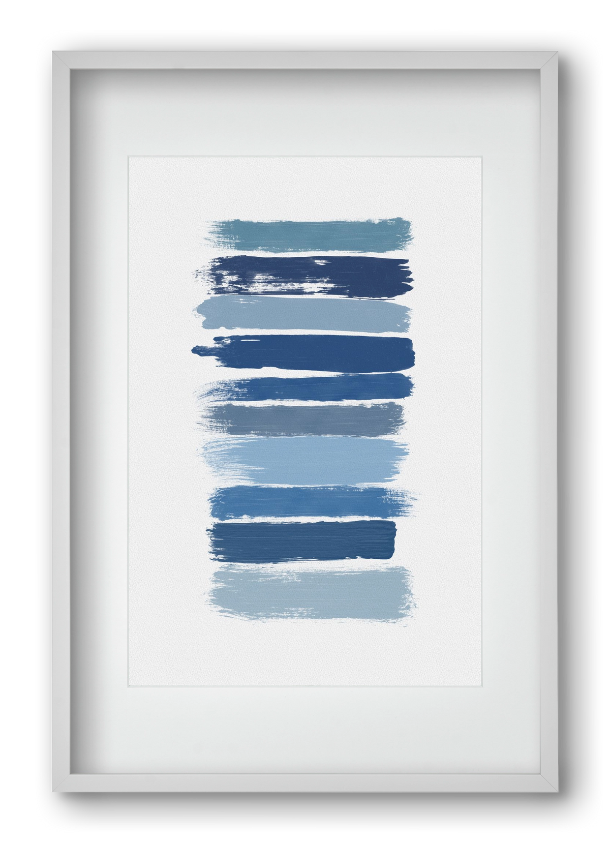 Ombre Blue, 40x60 cm (30x45 cm), Fehér keret, paszpartuval