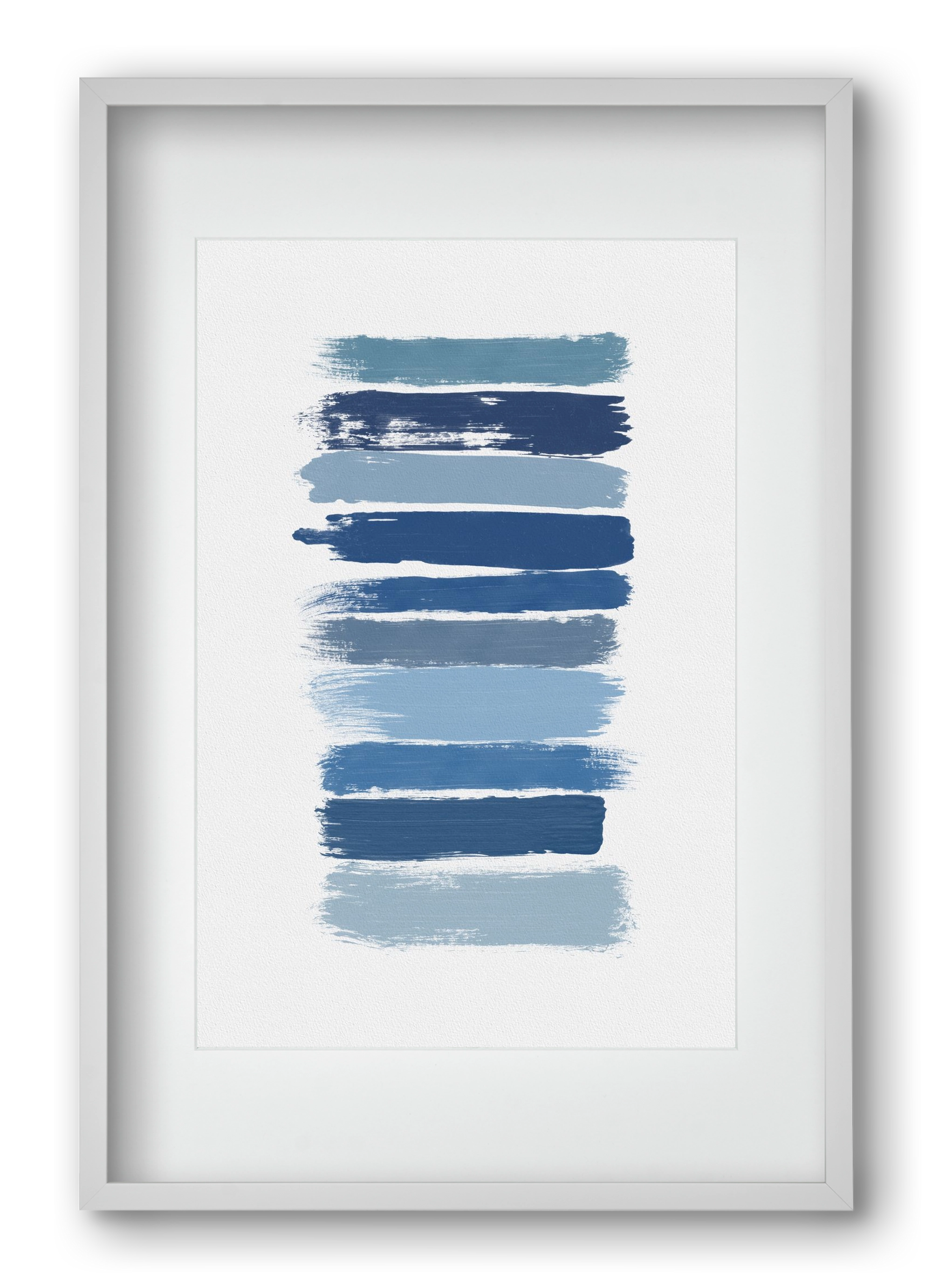 Ombre Blue, 40x60 cm (30x45 cm), Fehér keret, paszpartuval