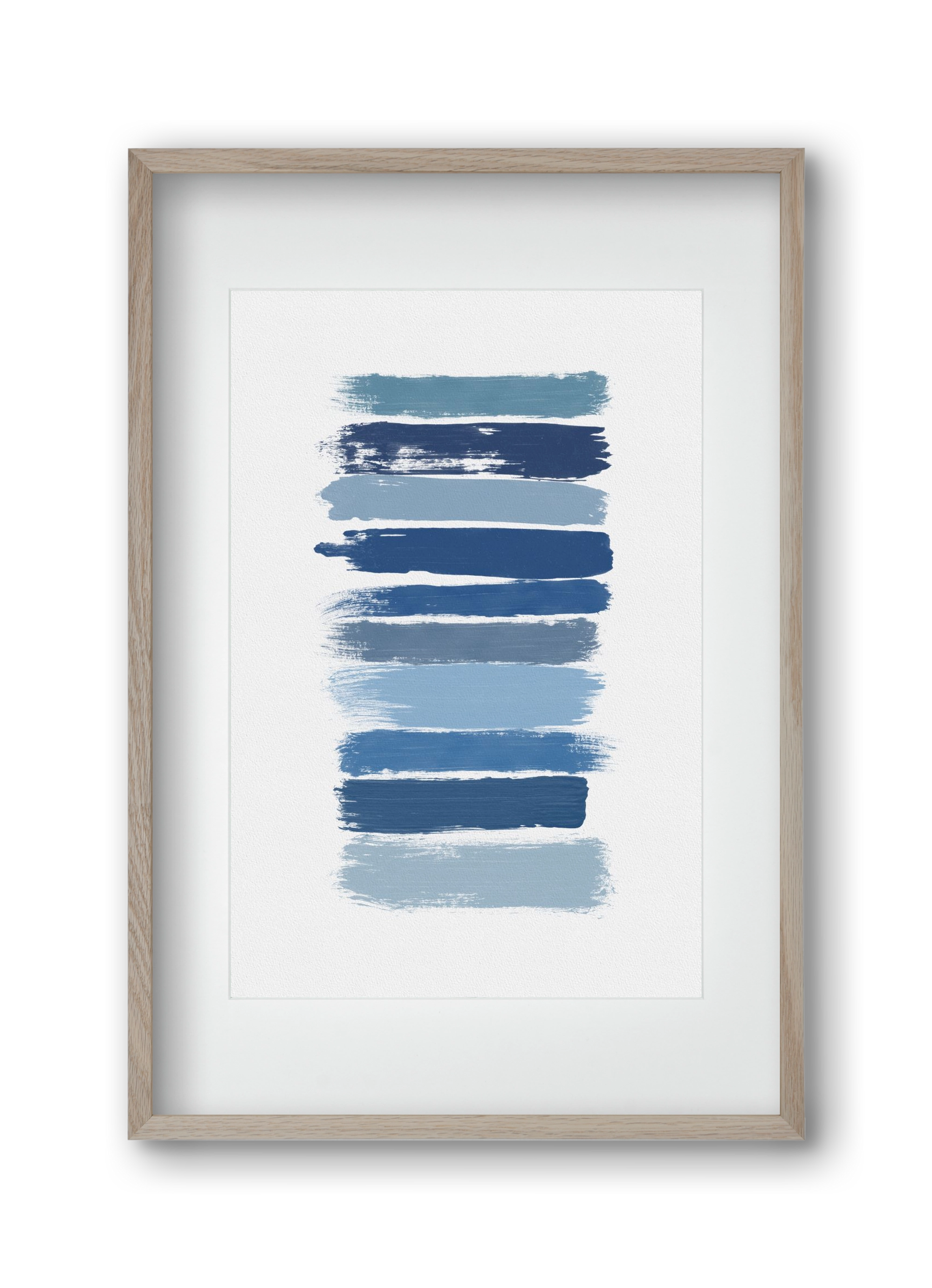 Ombre Blue, 30x45 cm (20x30 cm), Tölgy keret, paszpartuval