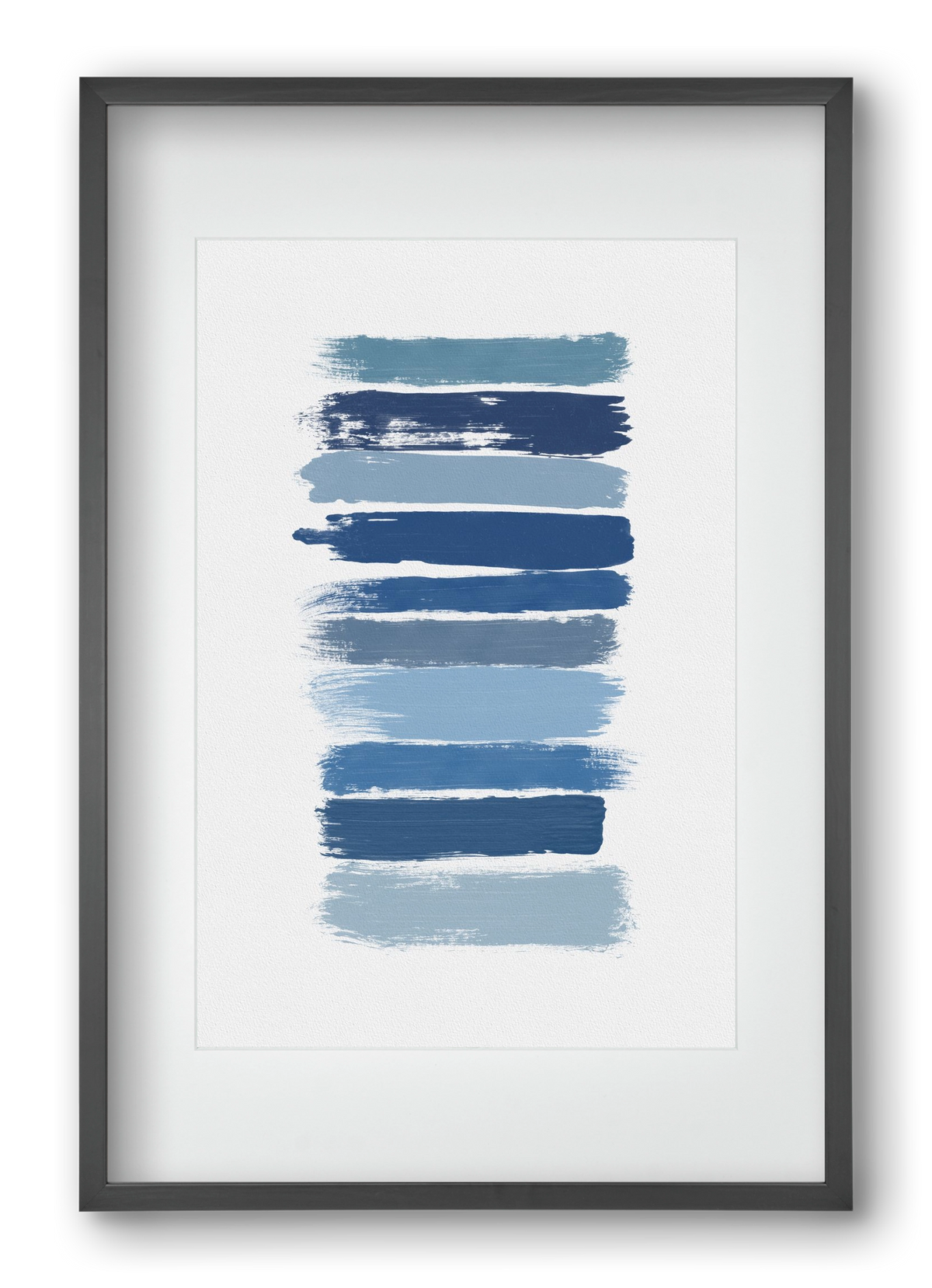 Ombre Blue, 40x60 cm (30x45 cm), Fekete keret, paszpartuval