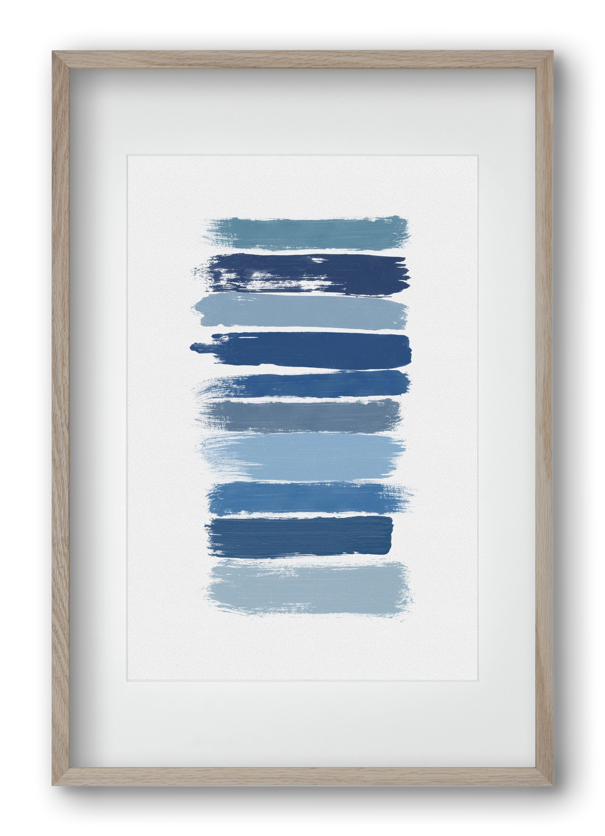 Ombre Blue, 40x60 cm (30x45 cm), Tölgy keret, paszpartuval