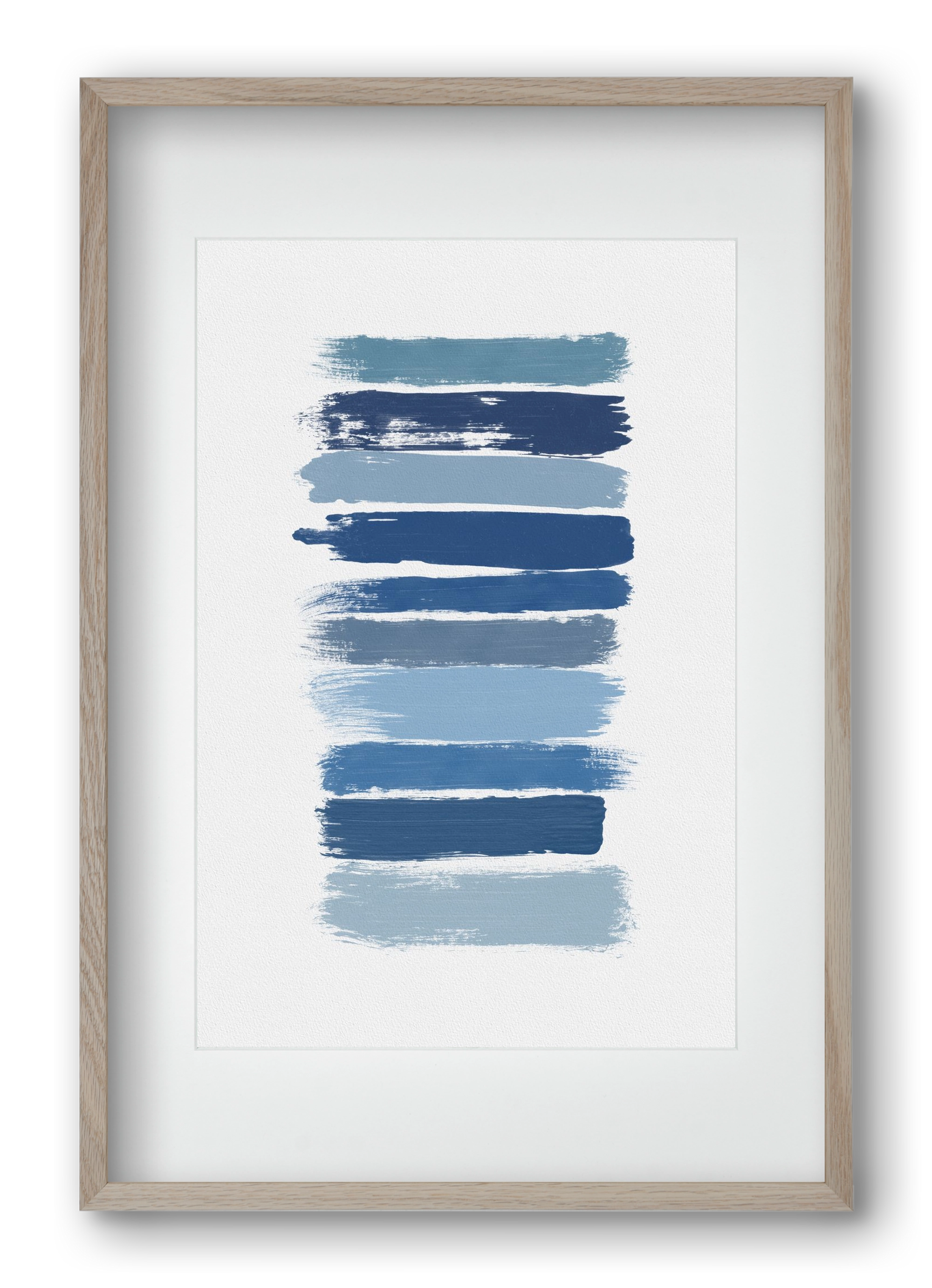 Ombre Blue, 40x60 cm (30x45 cm), Tölgy keret, paszpartuval