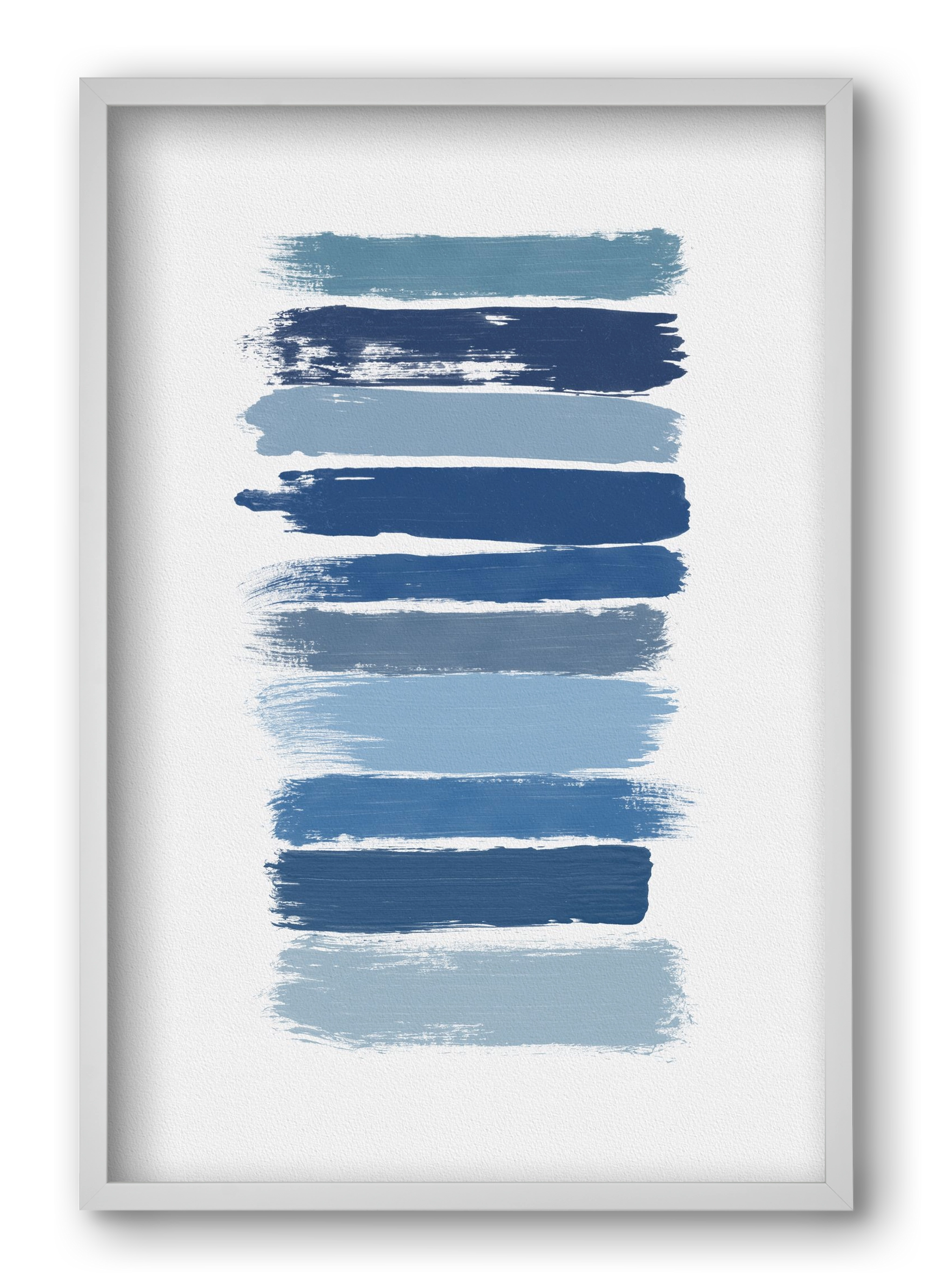 Ombre Blue, 40x60 cm (40x60 cm), Fehér keret