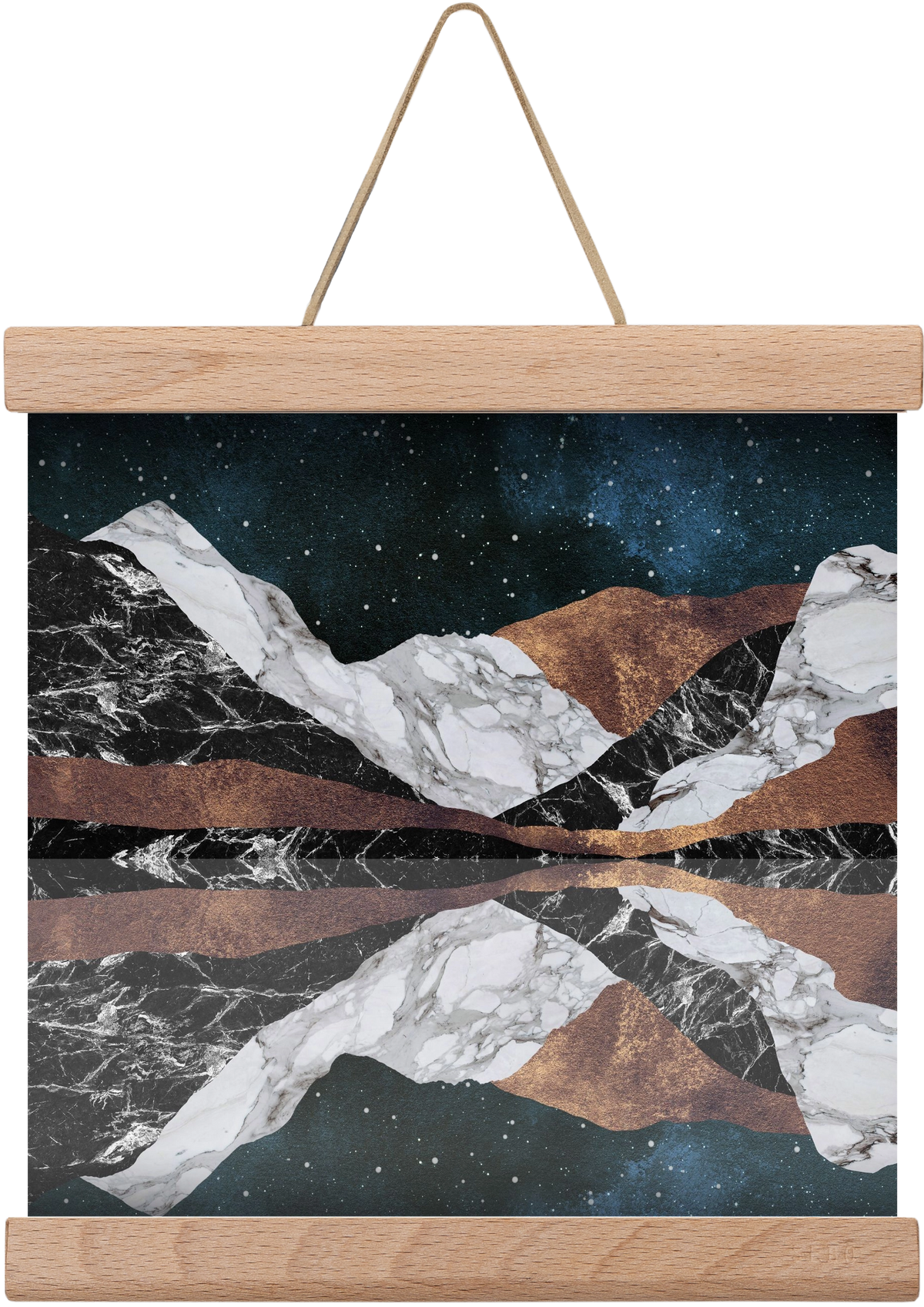 Landscape Mountains, 20x20 cm (20x20 cm), Tölgy akasztó