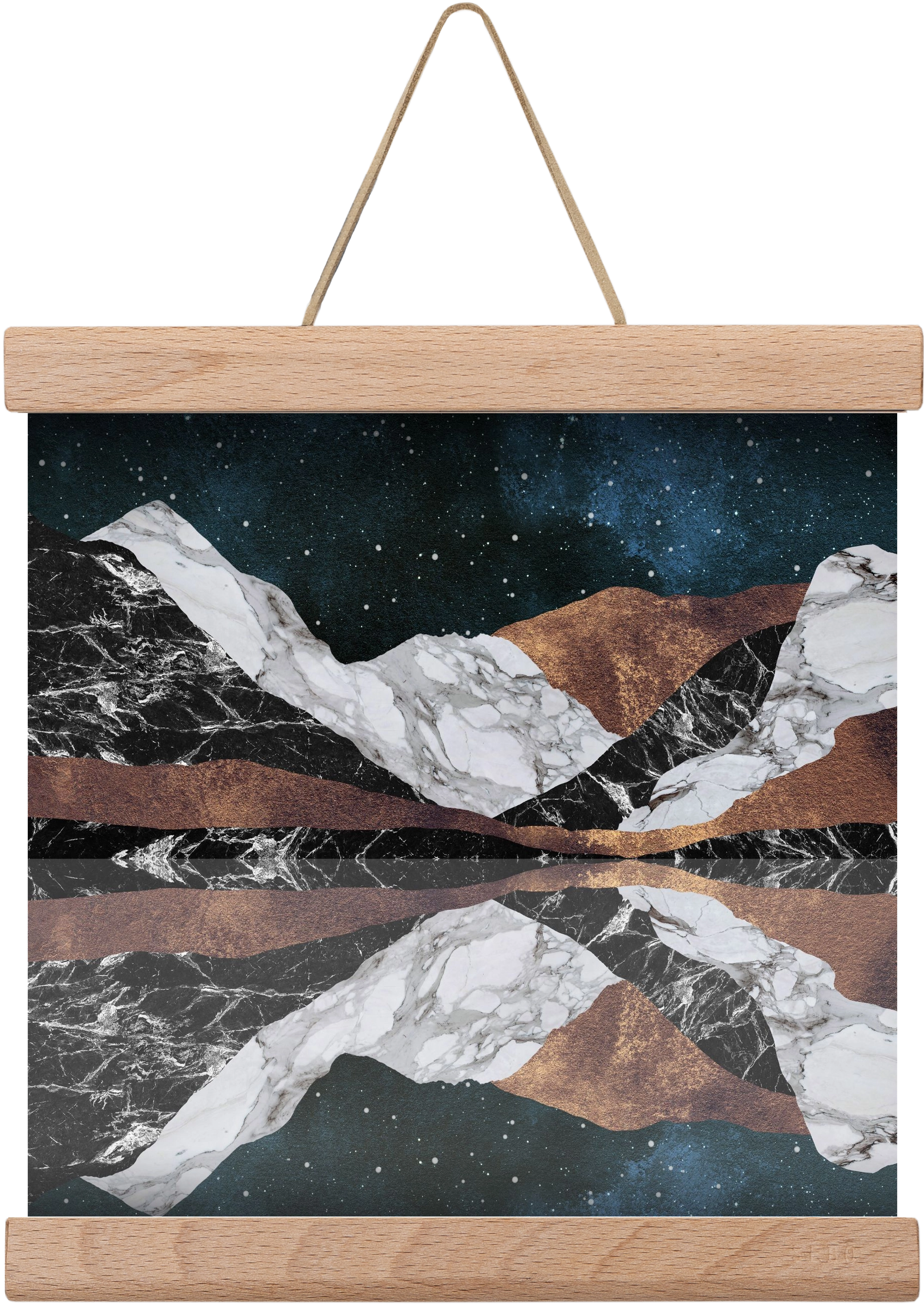 Landscape Mountains, 20x20 cm (20x20 cm), Tölgy akasztó