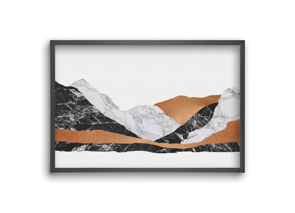 Marble Landscape I, 30x20 cm (30x20 cm), Fekete keret