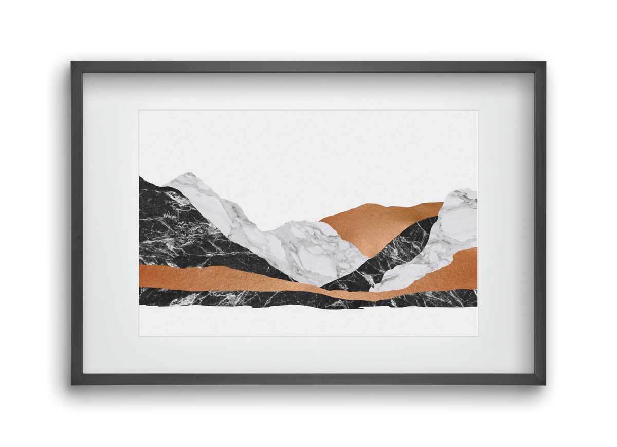 Marble Landscape I, 45x30 cm (30x20 cm), Fekete keret, paszpartuval