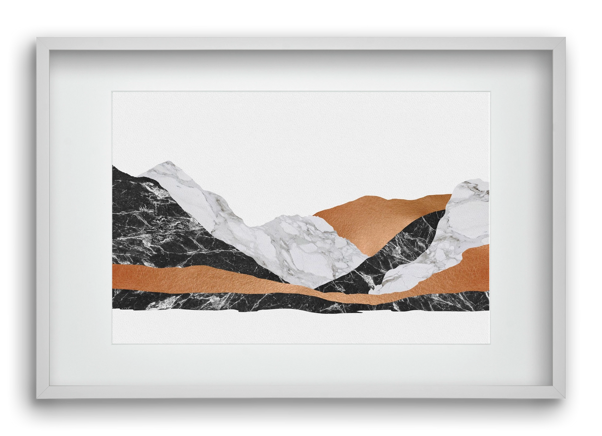 Marble Landscape I, 60x40 cm (45x30 cm), Fehér keret, paszpartuval