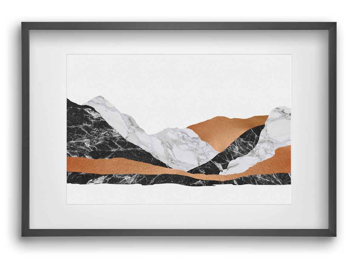 Marble Landscape I, 60x40 cm (45x30 cm), Fekete keret, paszpartuval