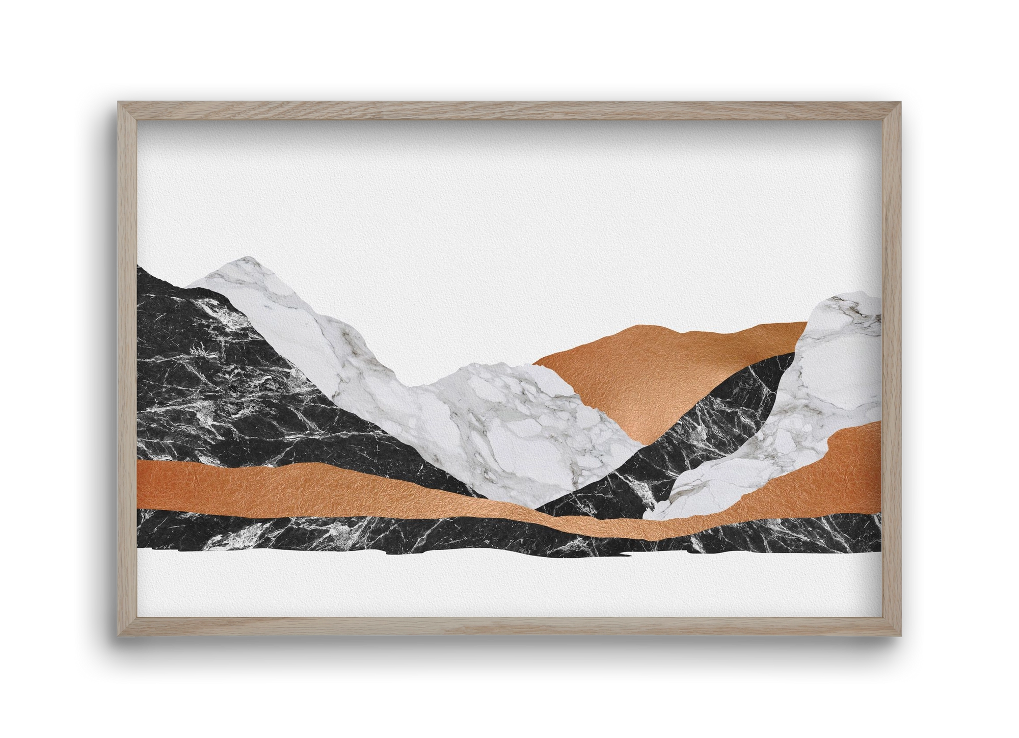 Marble Landscape I, 45x30 cm (45x30 cm), Tölgy keret