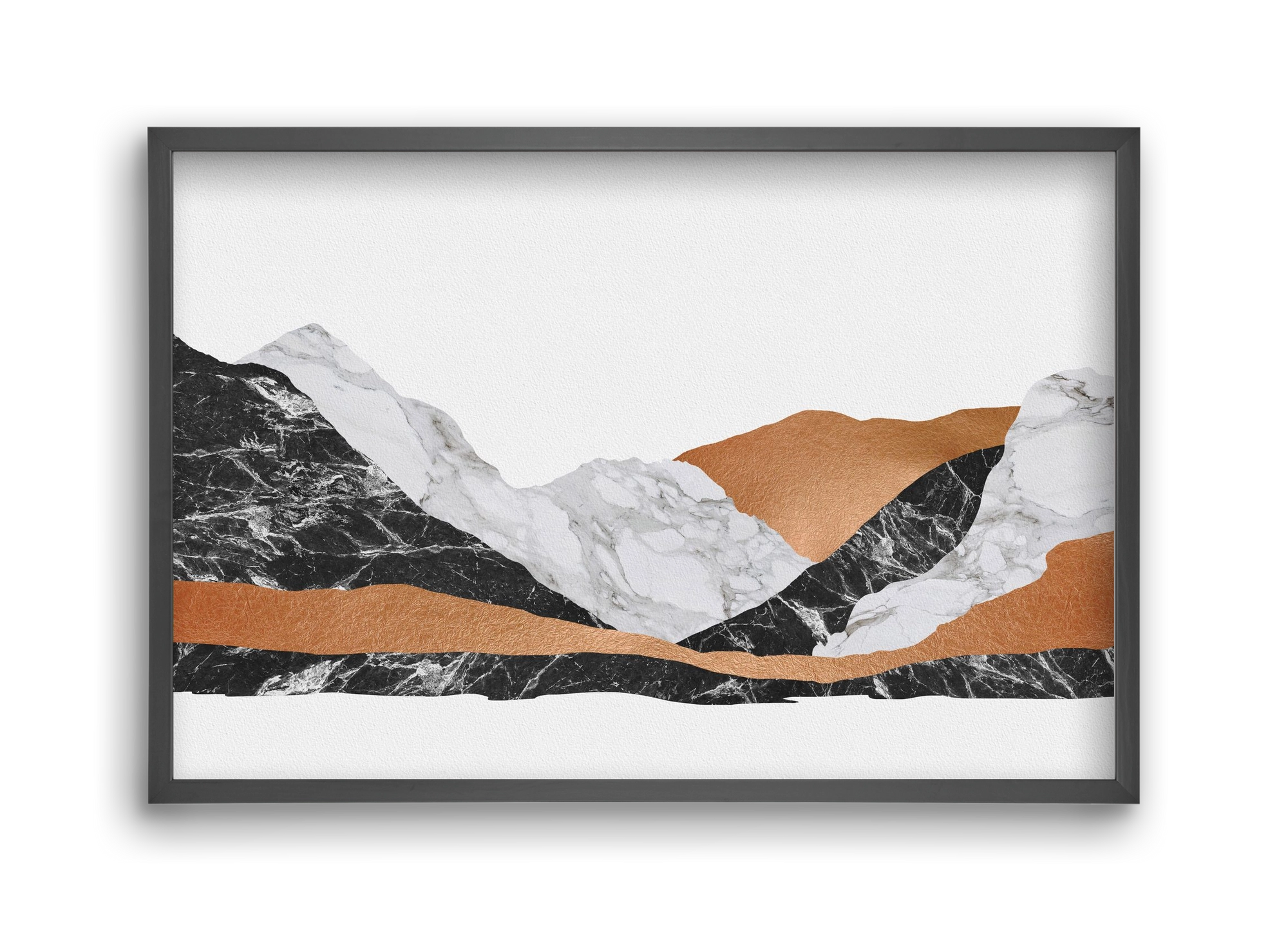 Marble Landscape I, 45x30 cm (45x30 cm), Fekete keret