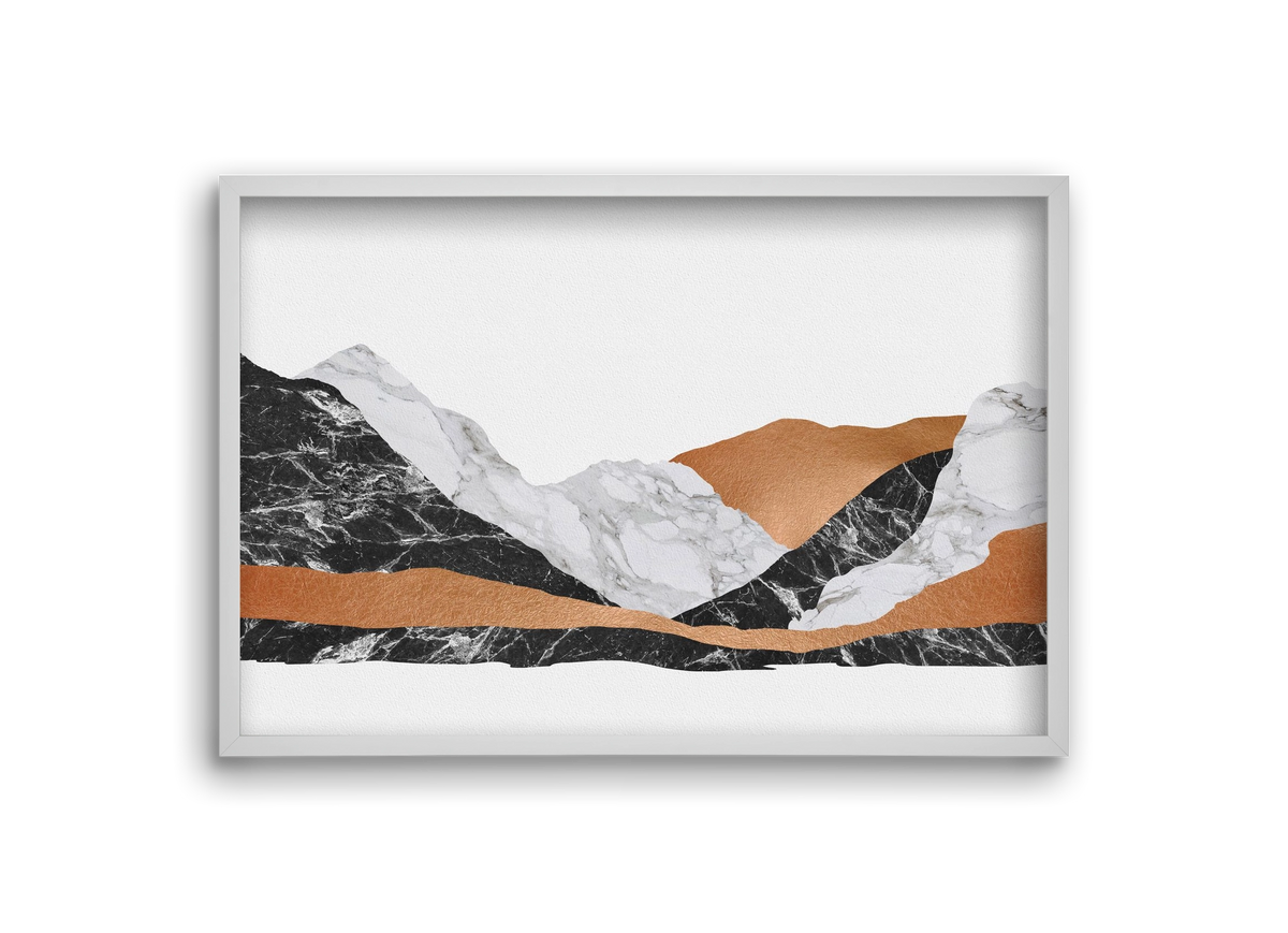 Marble Landscape I, 30x20 cm (30x20 cm), Fehér keret