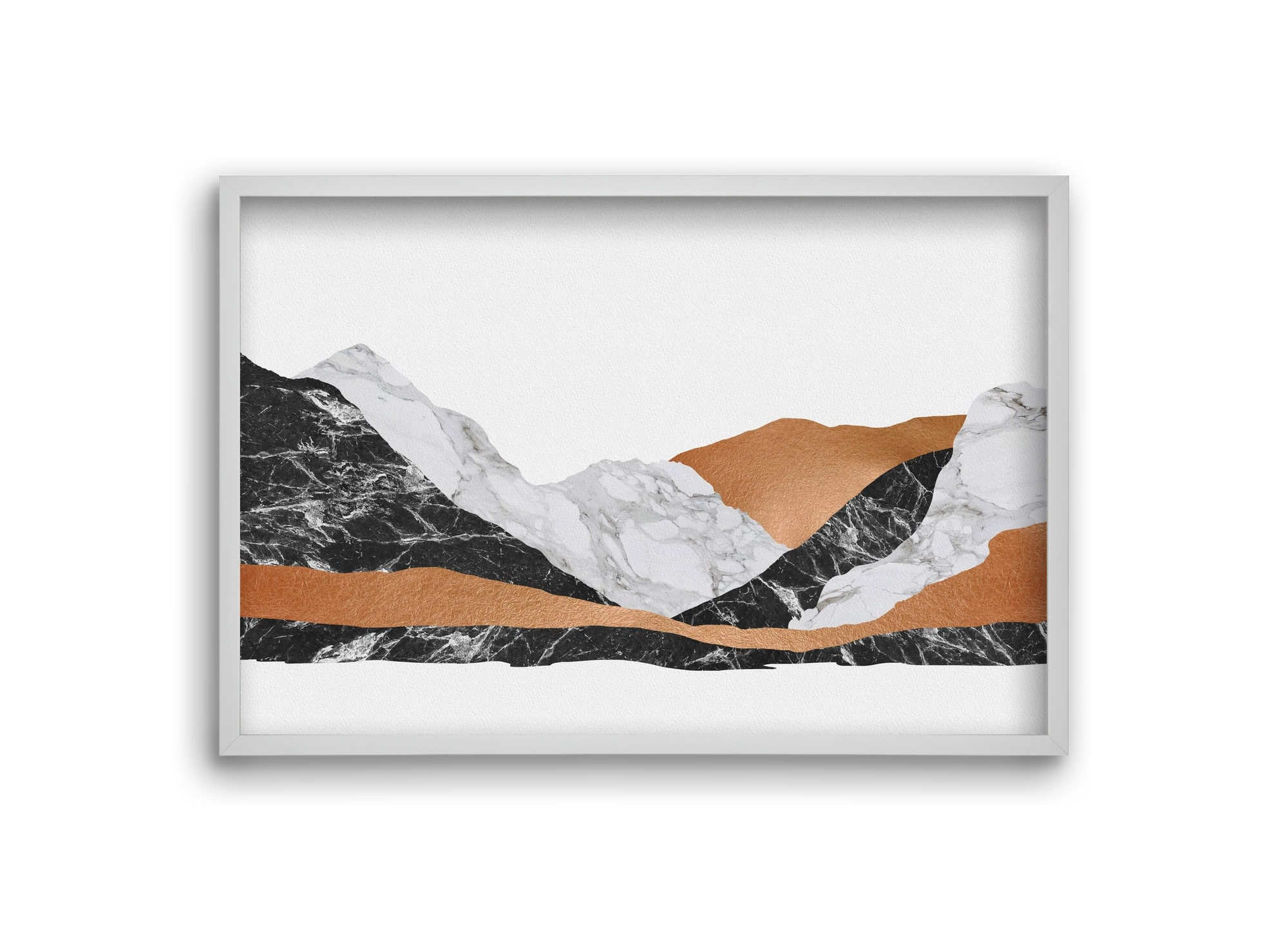 Marble Landscape I, 30x20 cm (30x20 cm), Fehér keret