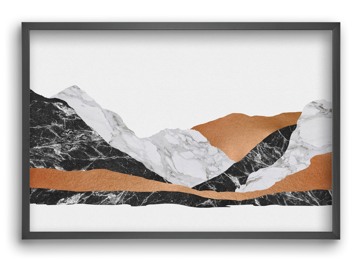 Marble Landscape I, 60x40 cm (60x40 cm), Fekete keret