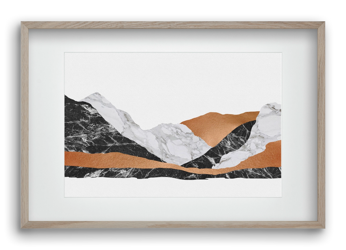 Marble Landscape I, 60x40 cm (45x30 cm), Tölgy keret, paszpartuval