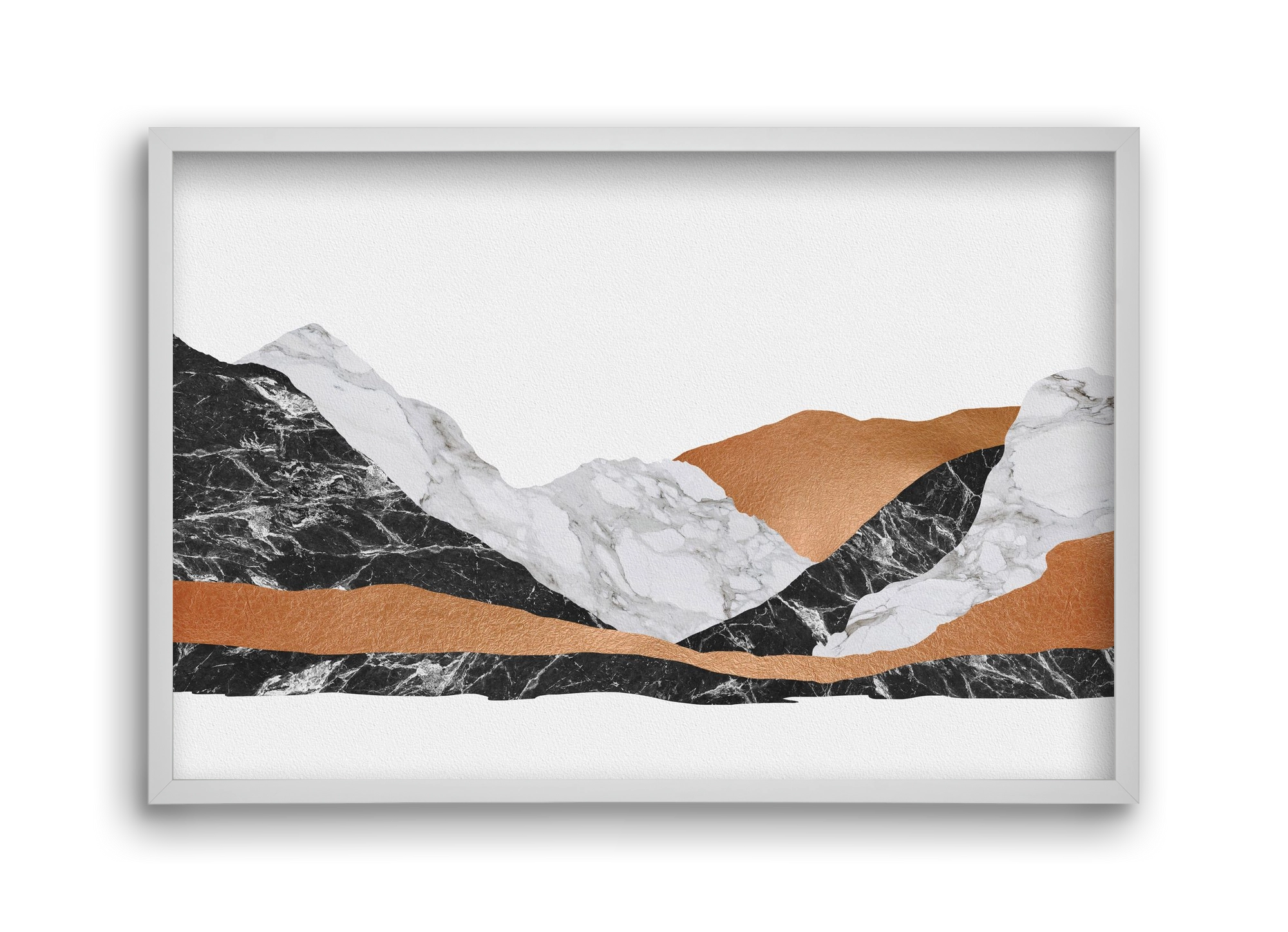 Marble Landscape I, 45x30 cm (45x30 cm), Fehér keret