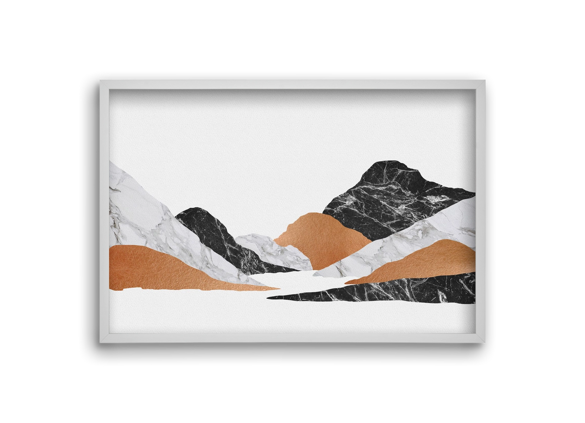 Marble Landscape II, 30x20 cm (30x20 cm), Fehér keret