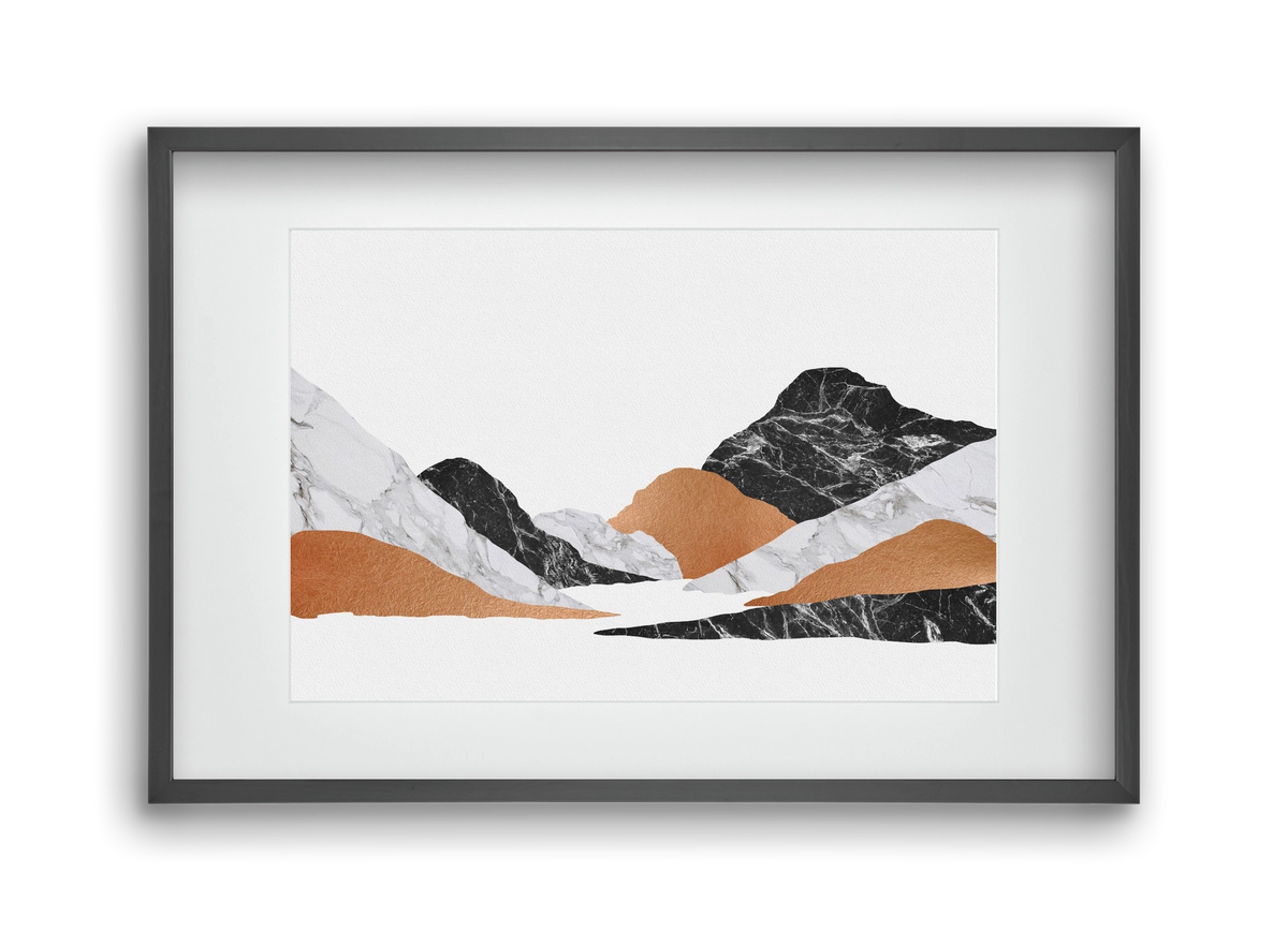 Marble Landscape II, 45x30 cm (30x20 cm), Fekete keret, paszpartuval