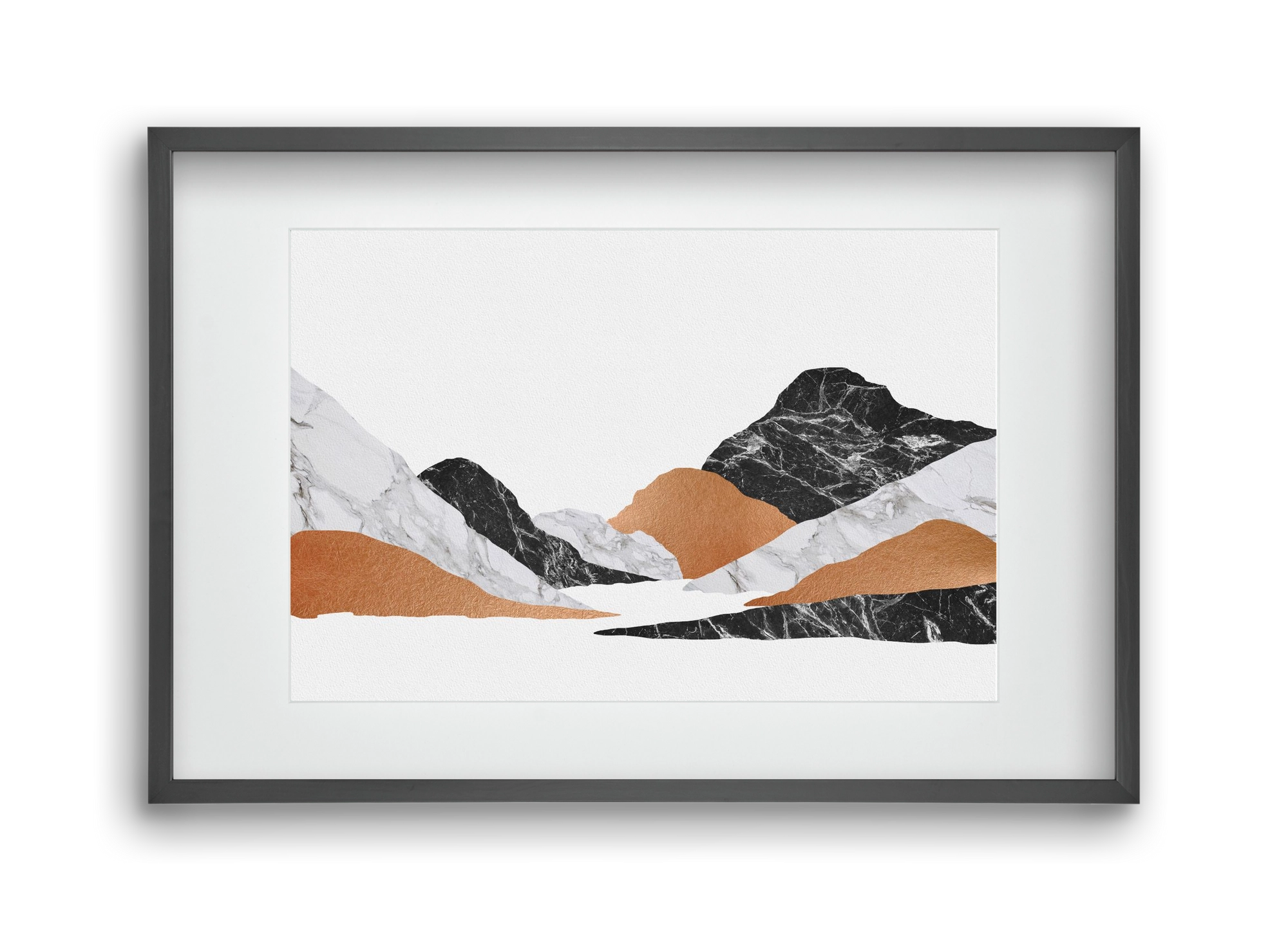 Marble Landscape II, 45x30 cm (30x20 cm), Fekete keret, paszpartuval