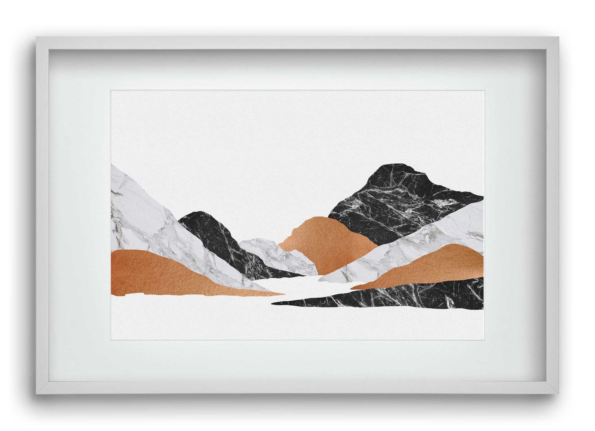 Marble Landscape II, 60x40 cm (45x30 cm), Fehér keret, paszpartuval