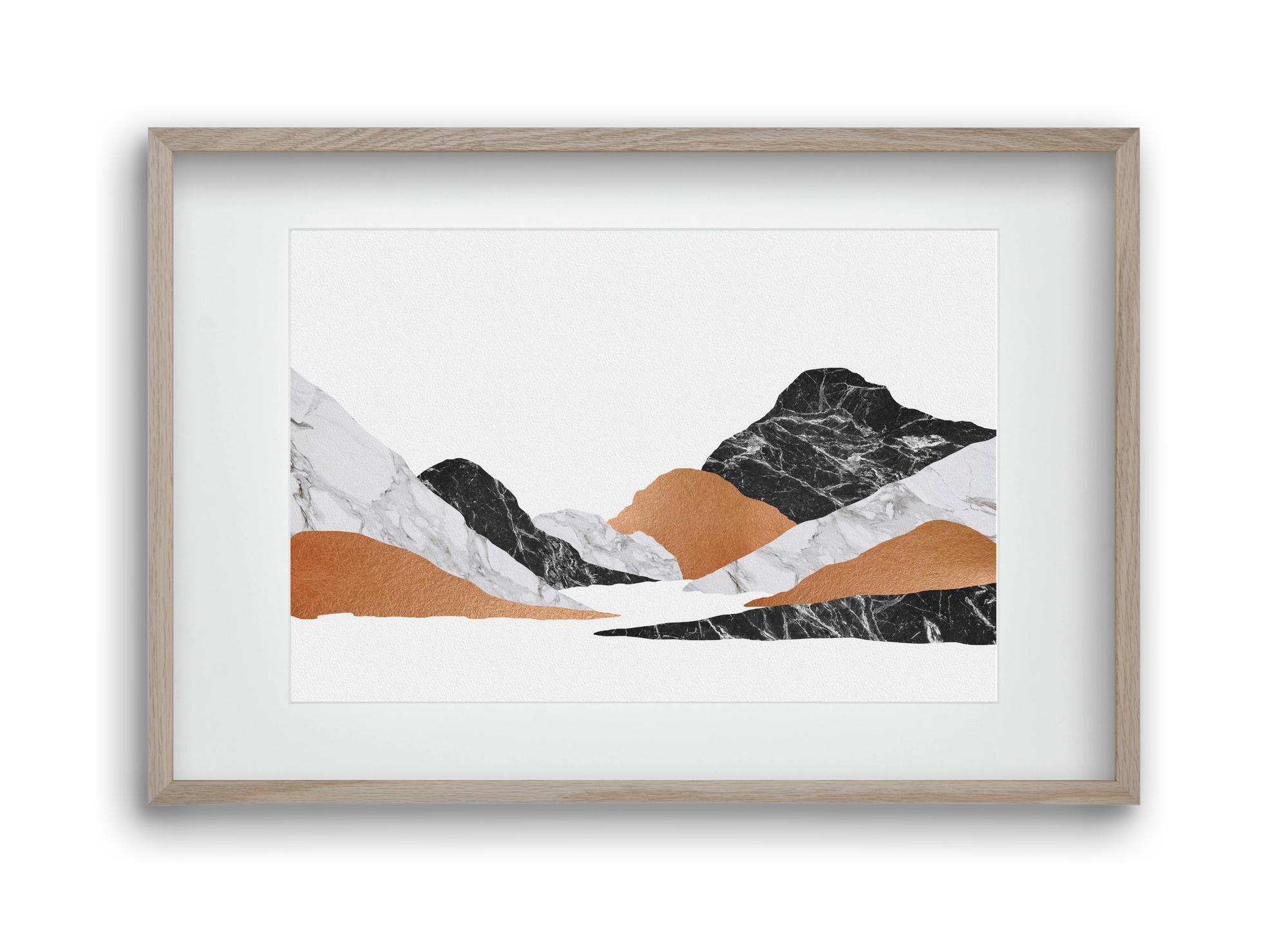 Marble Landscape II, 45x30 cm (30x20 cm), Tölgy keret, paszpartuval