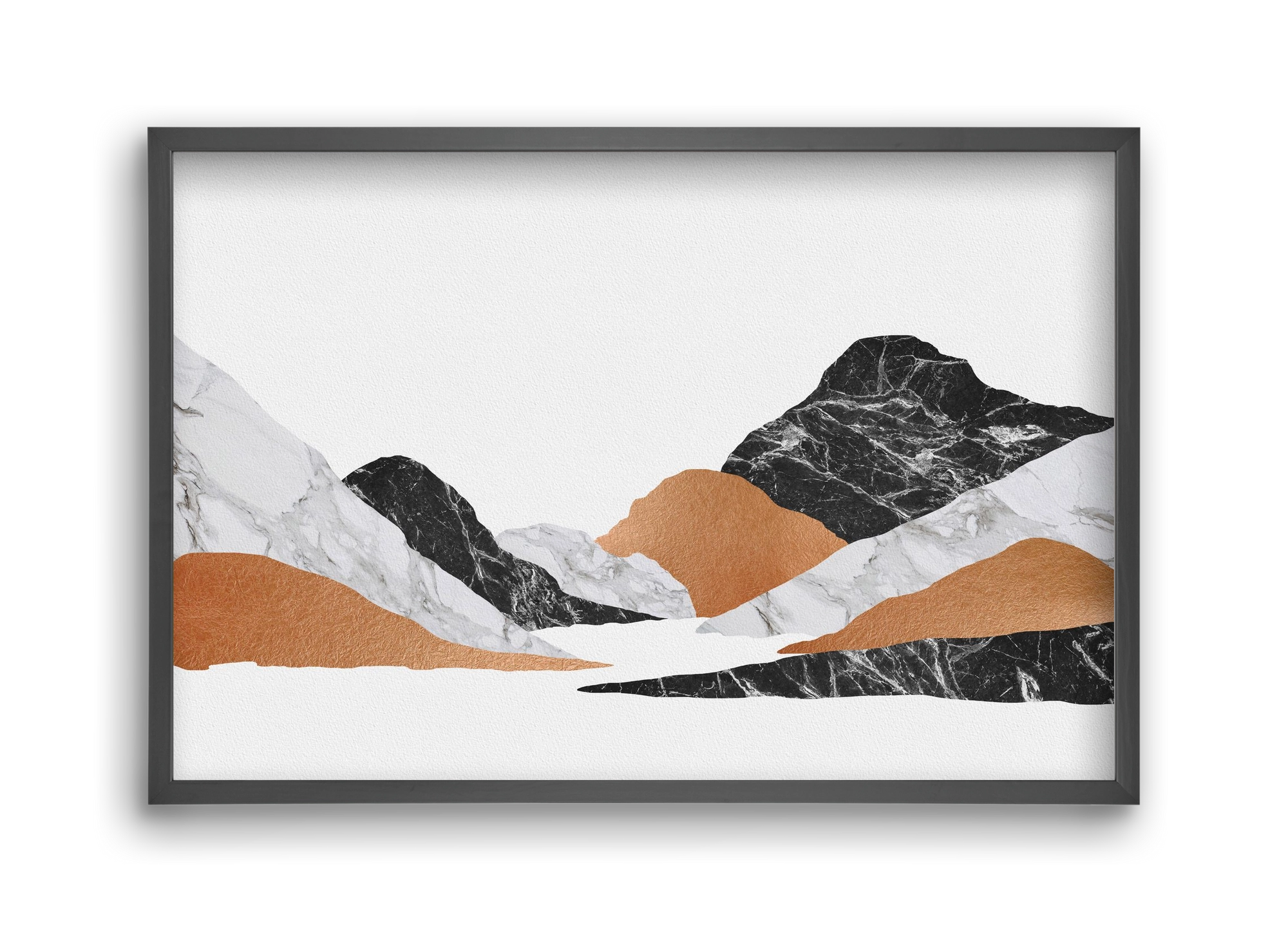 Marble Landscape II, 45x30 cm (45x30 cm), Fekete keret