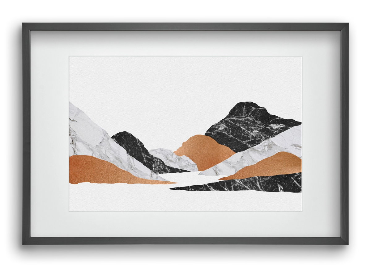 Marble Landscape II, 60x40 cm (45x30 cm), Fekete keret, paszpartuval