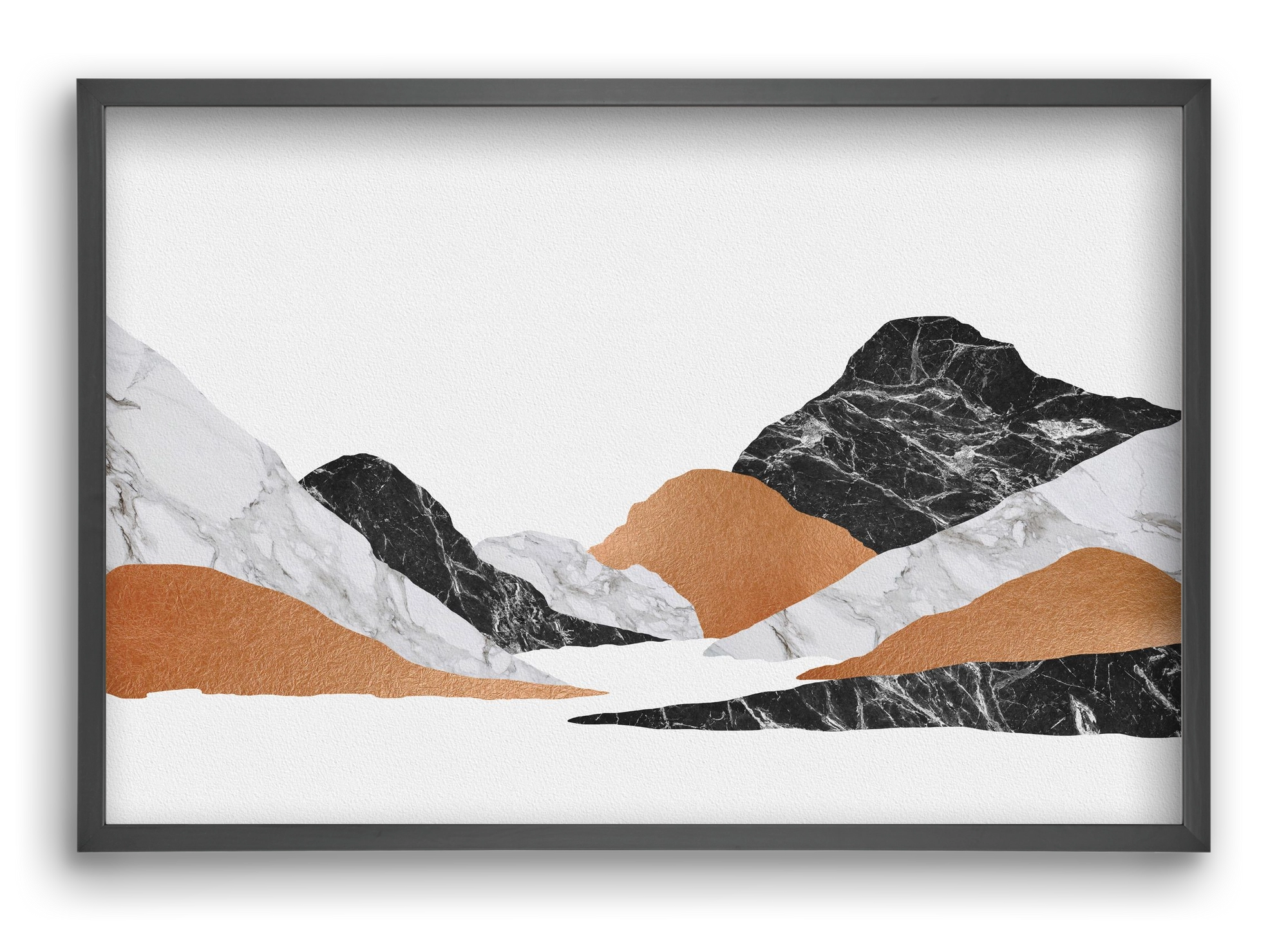 Marble Landscape II, 60x40 cm (60x40 cm), Fekete keret