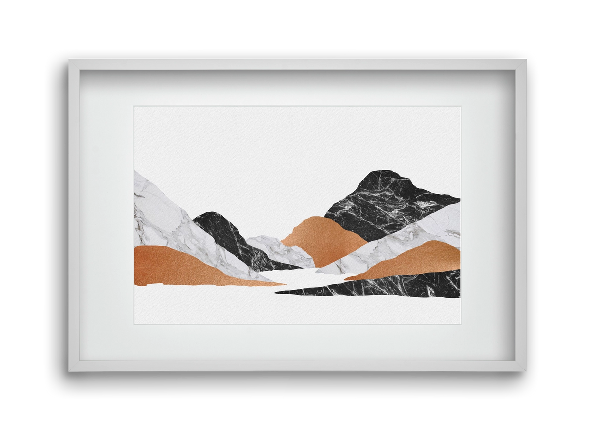 Marble Landscape II, 45x30 cm (30x20 cm), Fehér keret, paszpartuval