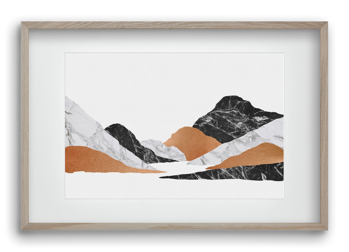 Marble Landscape II, 60x40 cm (45x30 cm), Tölgy keret, paszpartuval