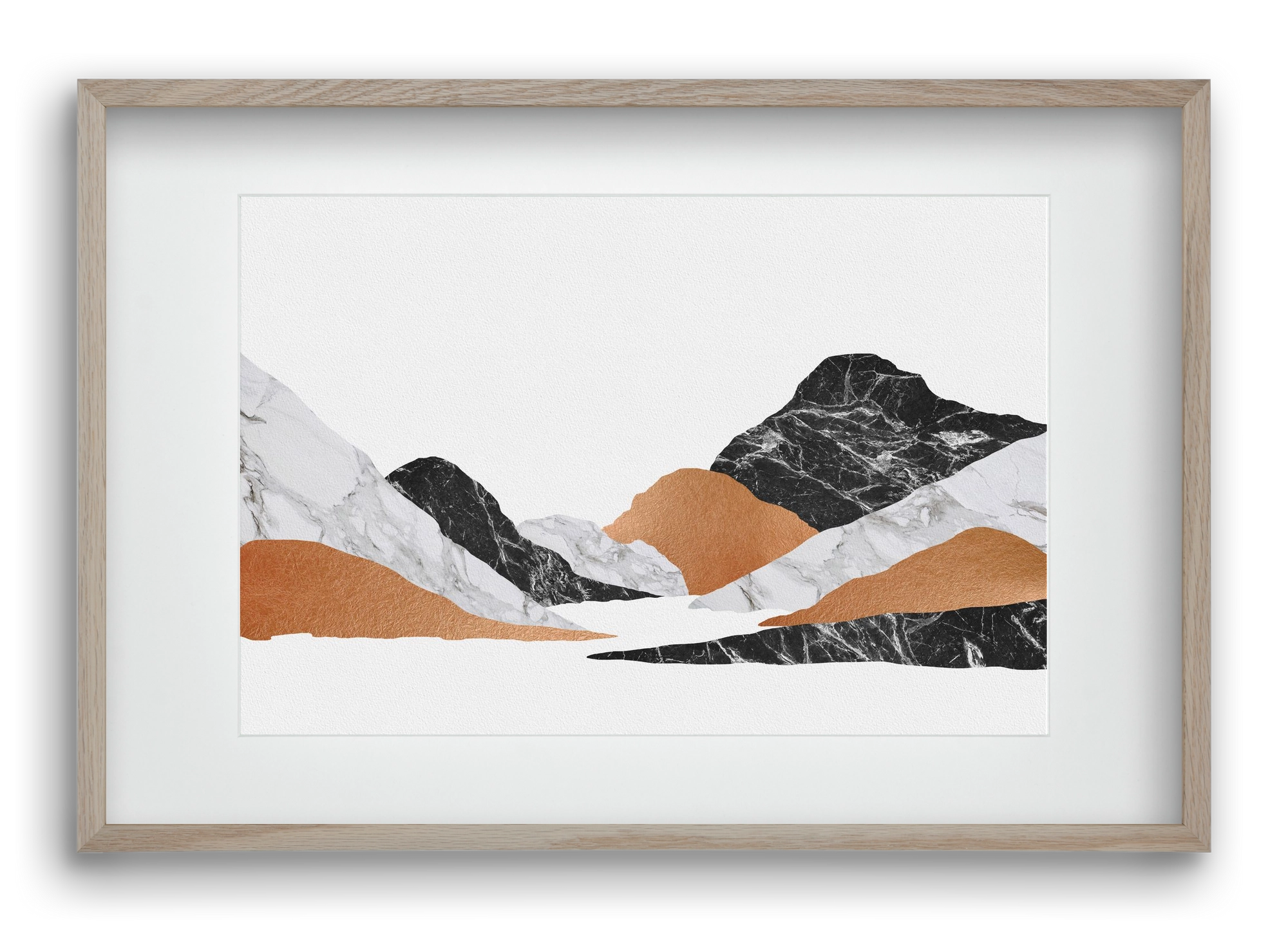 Marble Landscape II, 60x40 cm (45x30 cm), Tölgy keret, paszpartuval