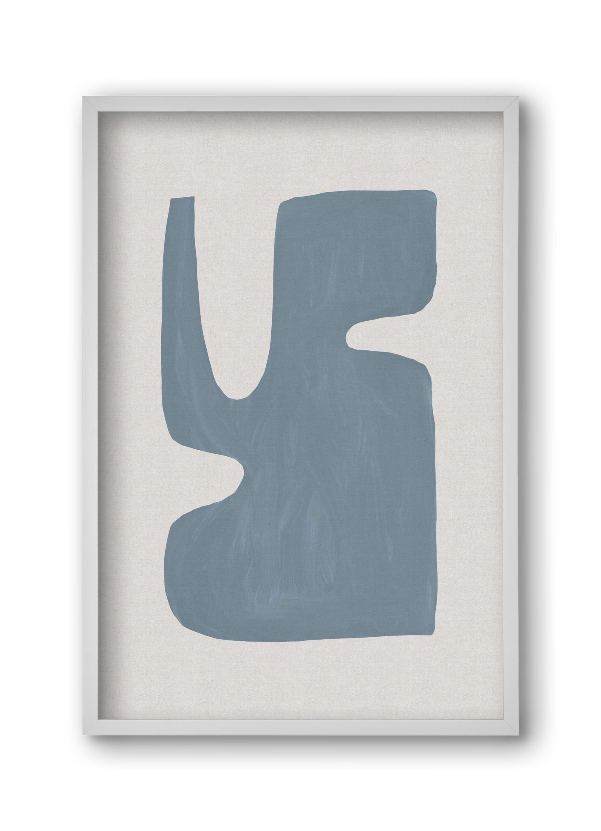 Mid Century Blue I, 30x45 cm (30x45 cm), Fehér keret