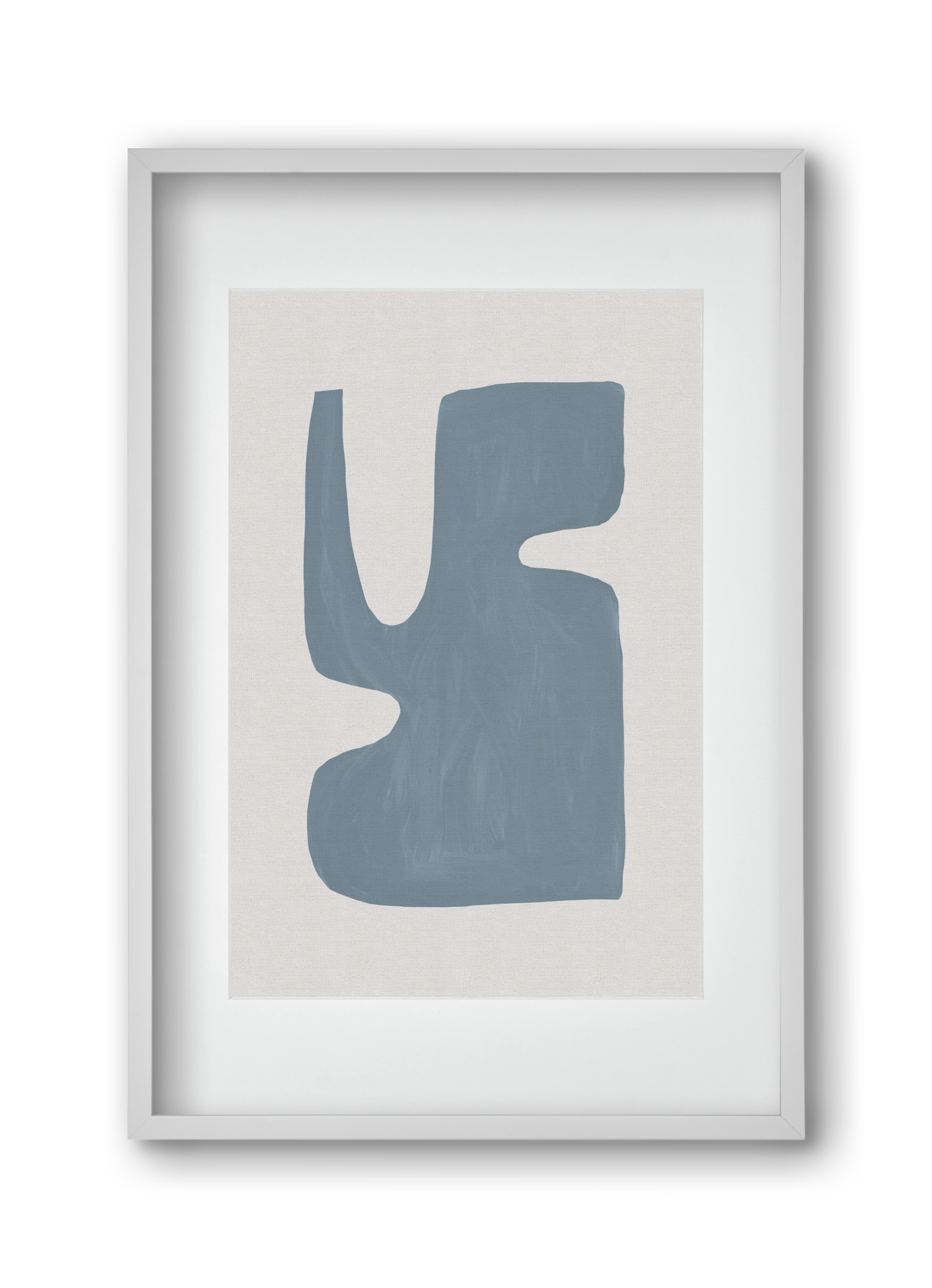 Mid Century Blue I, 30x45 cm (20x30 cm), Fehér keret, paszpartuval