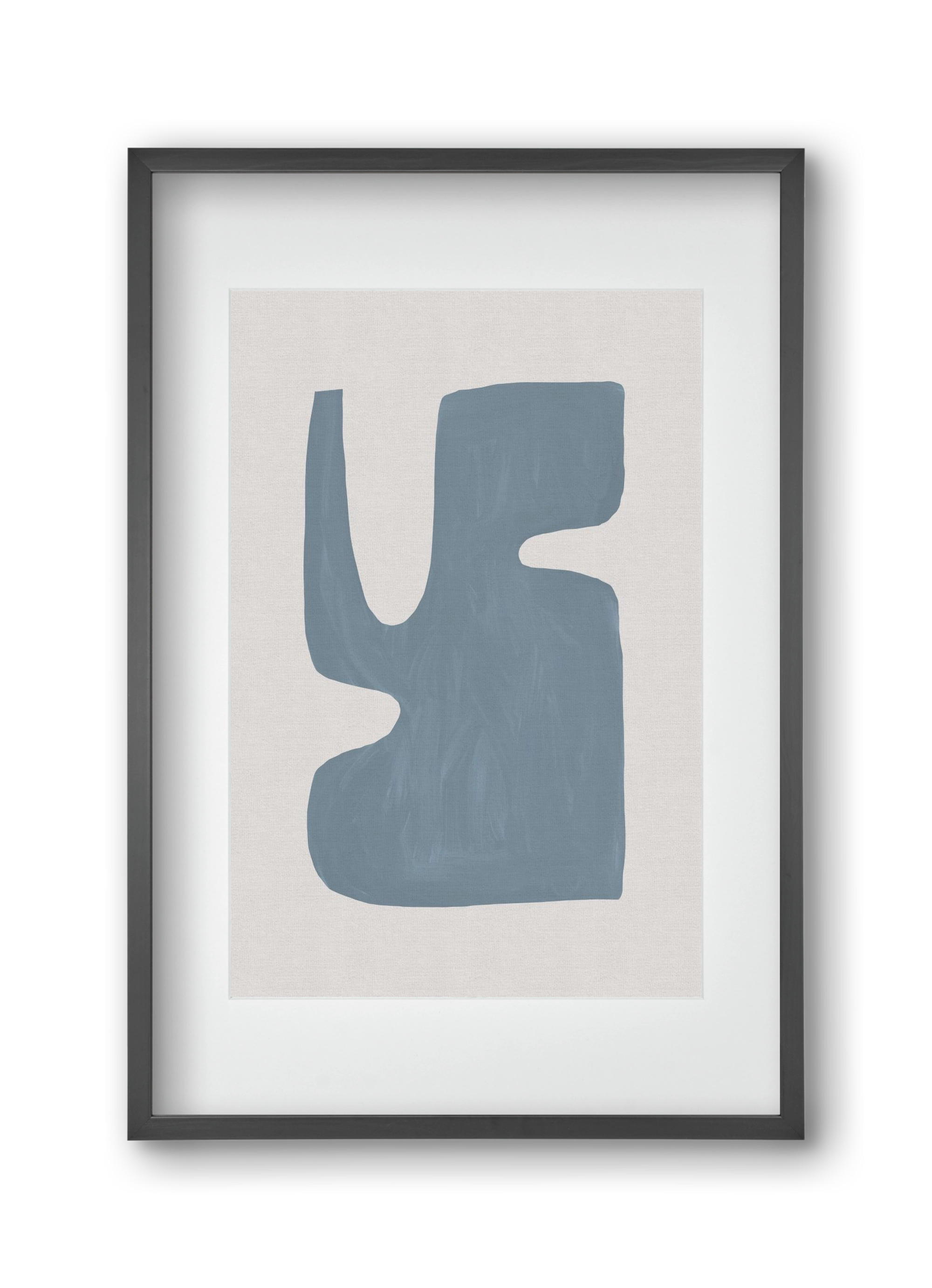 Mid Century Blue I, 30x45 cm (20x30 cm), Fekete keret, paszpartuval