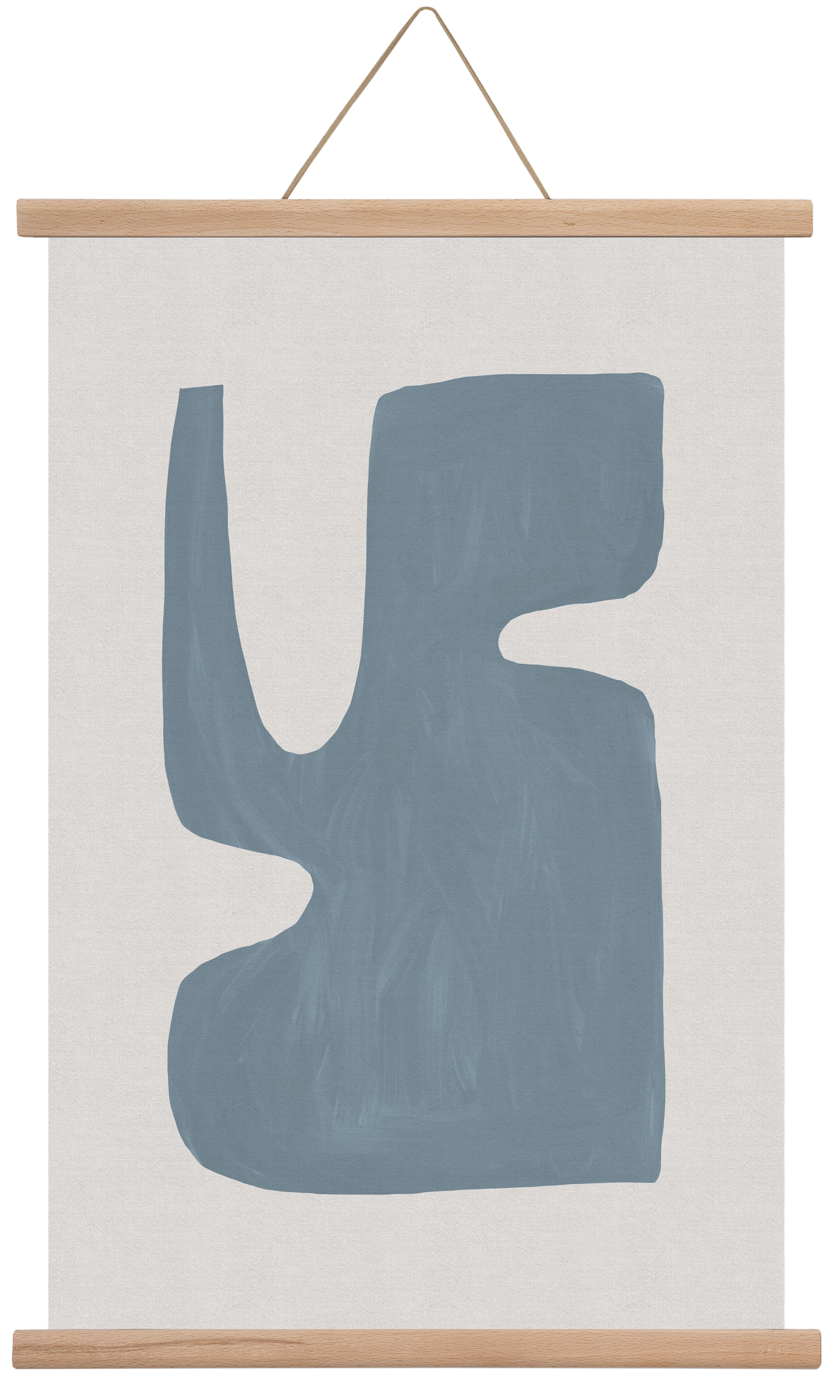 Mid Century Blue I, 40x60 cm (40x60 cm), Tölgy akasztó