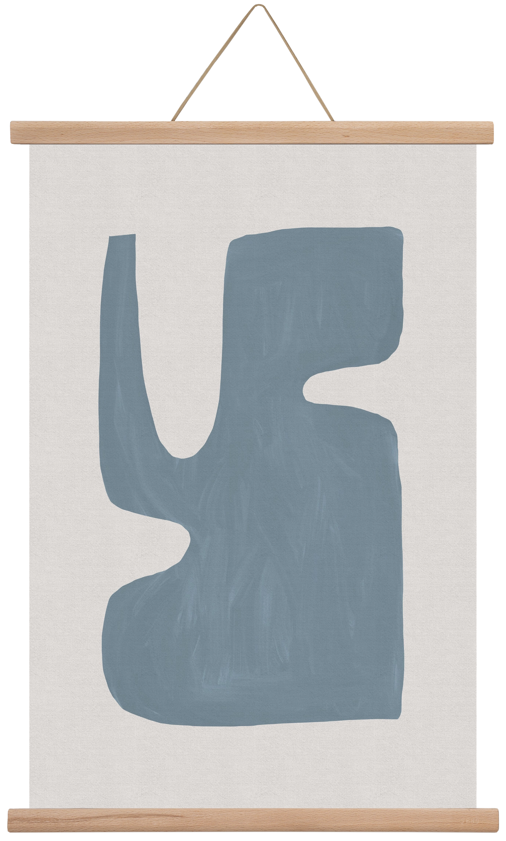 Mid Century Blue I, 40x60 cm (40x60 cm), Tölgy akasztó