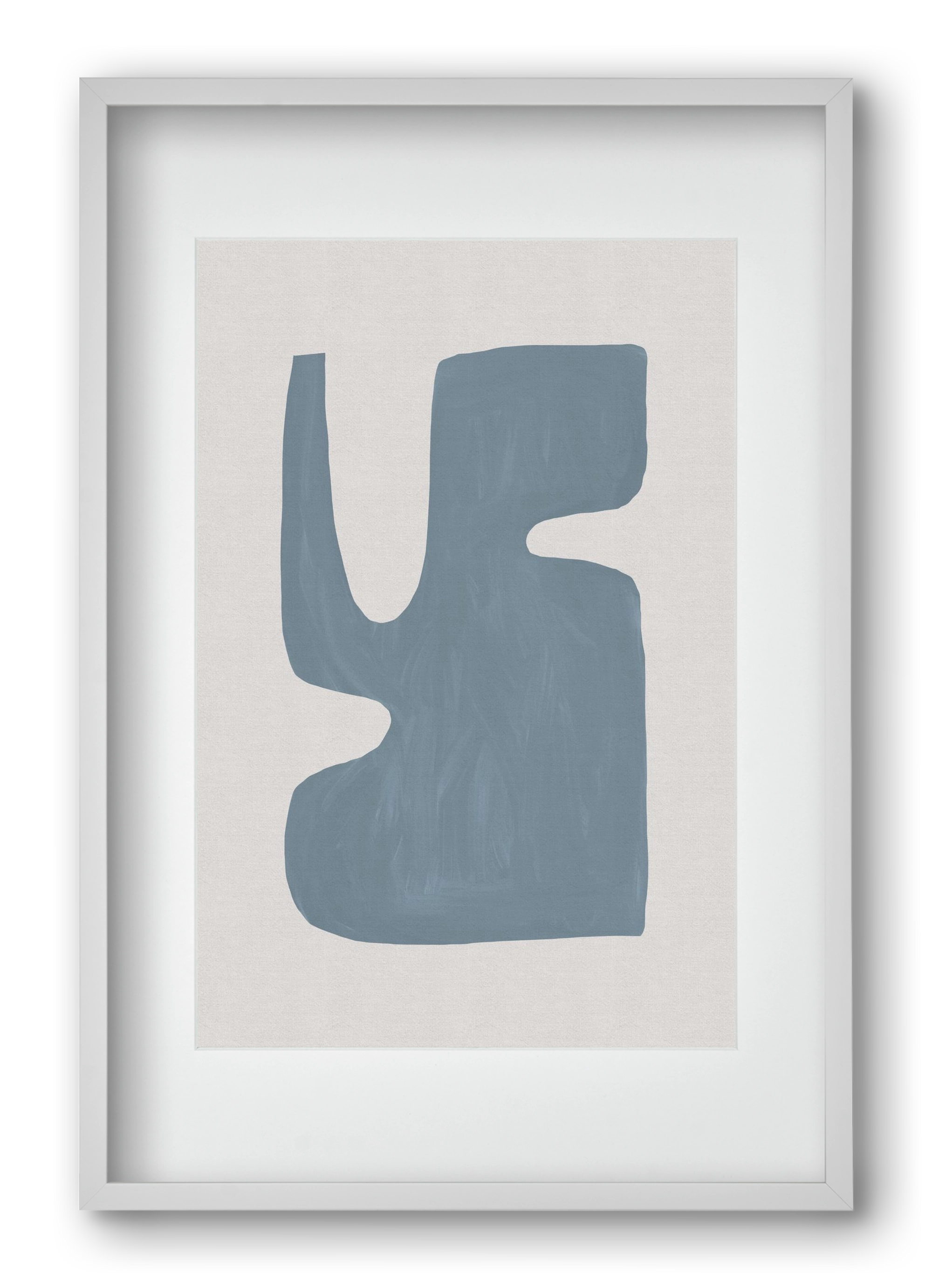 Mid Century Blue I, 40x60 cm (30x45 cm), Fehér keret, paszpartuval