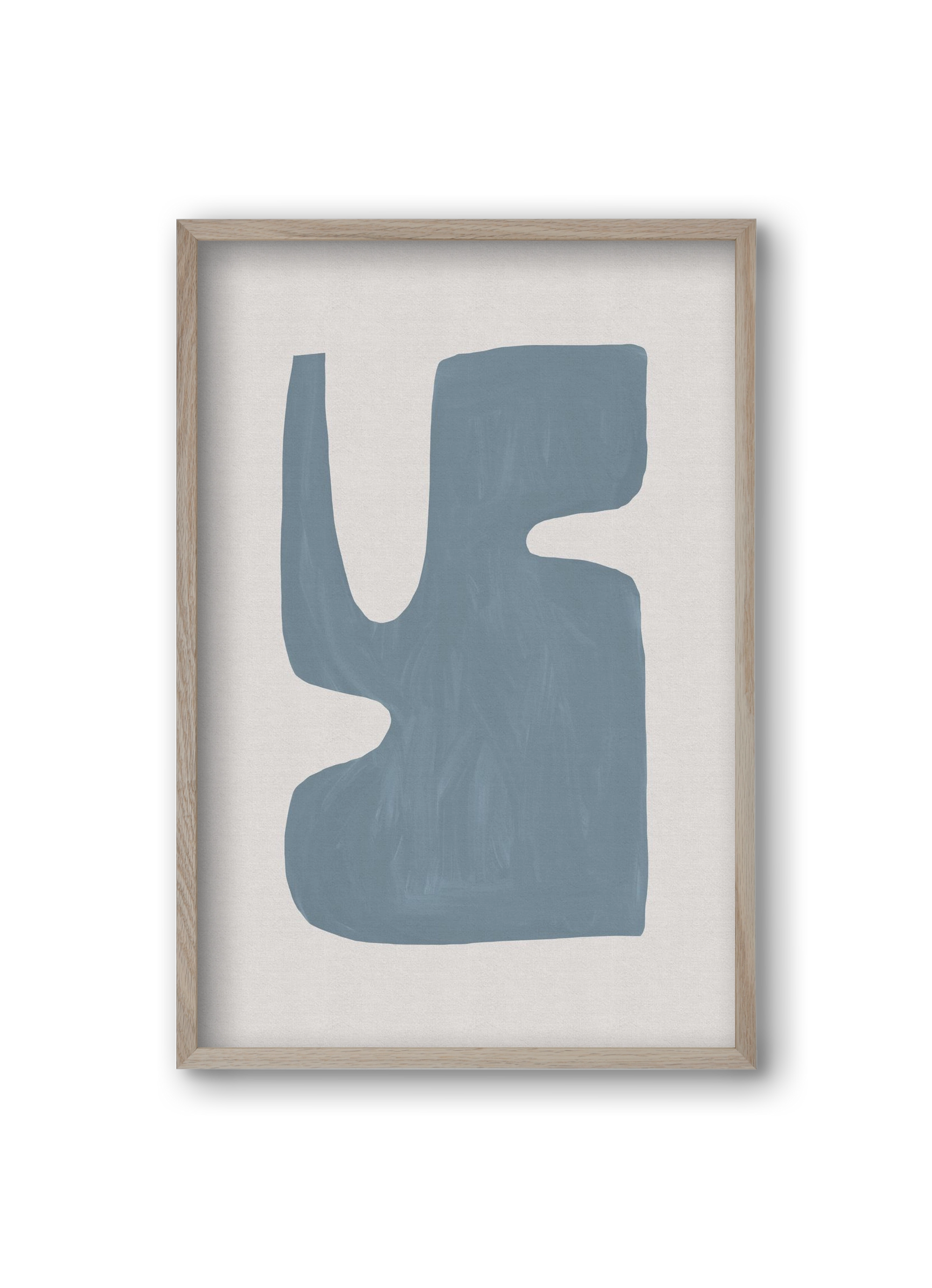 Mid Century Blue I, 20x30 cm (20x30 cm), Tölgy keret