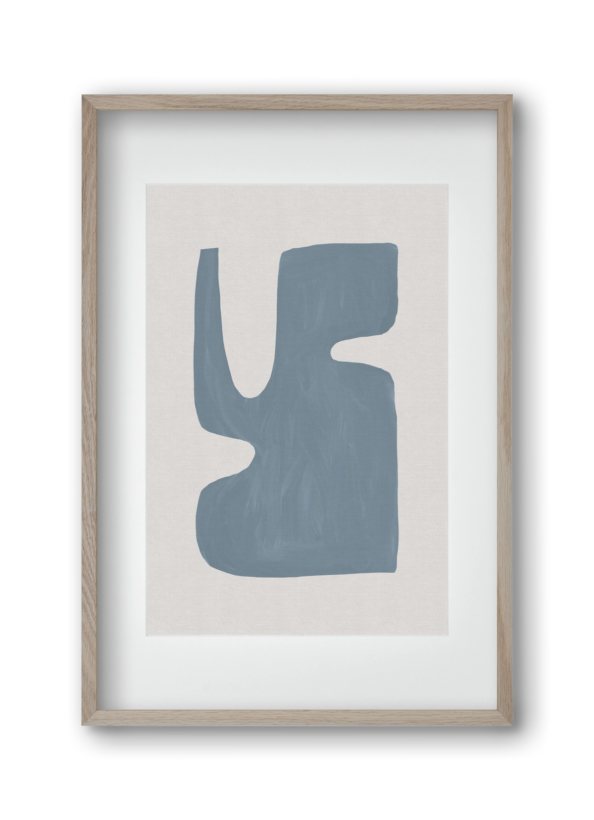 Mid Century Blue I, 30x45 cm (20x30 cm), Tölgy keret, paszpartuval